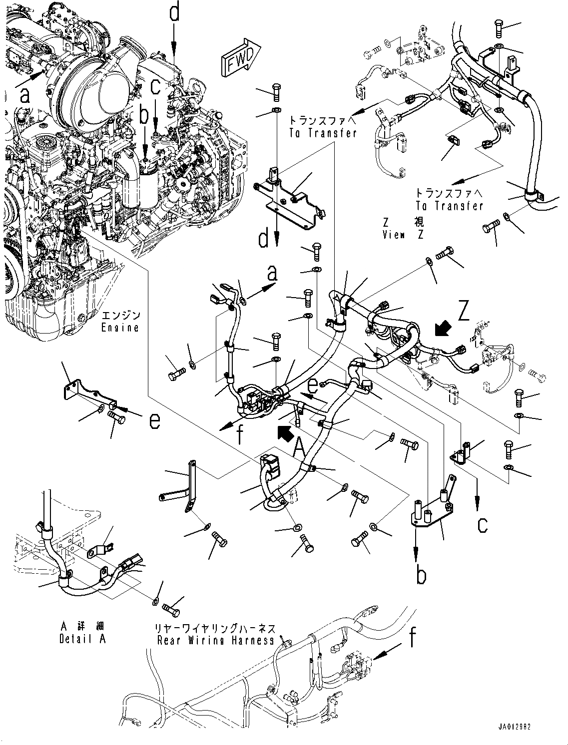 Схема запчастей Komatsu WA270-7 - КОМПОНЕНТЫ ДВИГАТЕЛЯ, ДВИГАТЕЛЬ ПРОВОДКА (/) (№8-) КОМПОНЕНТЫ ДВИГАТЕЛЯ, С 9AMP. ГЕНЕРАТОР