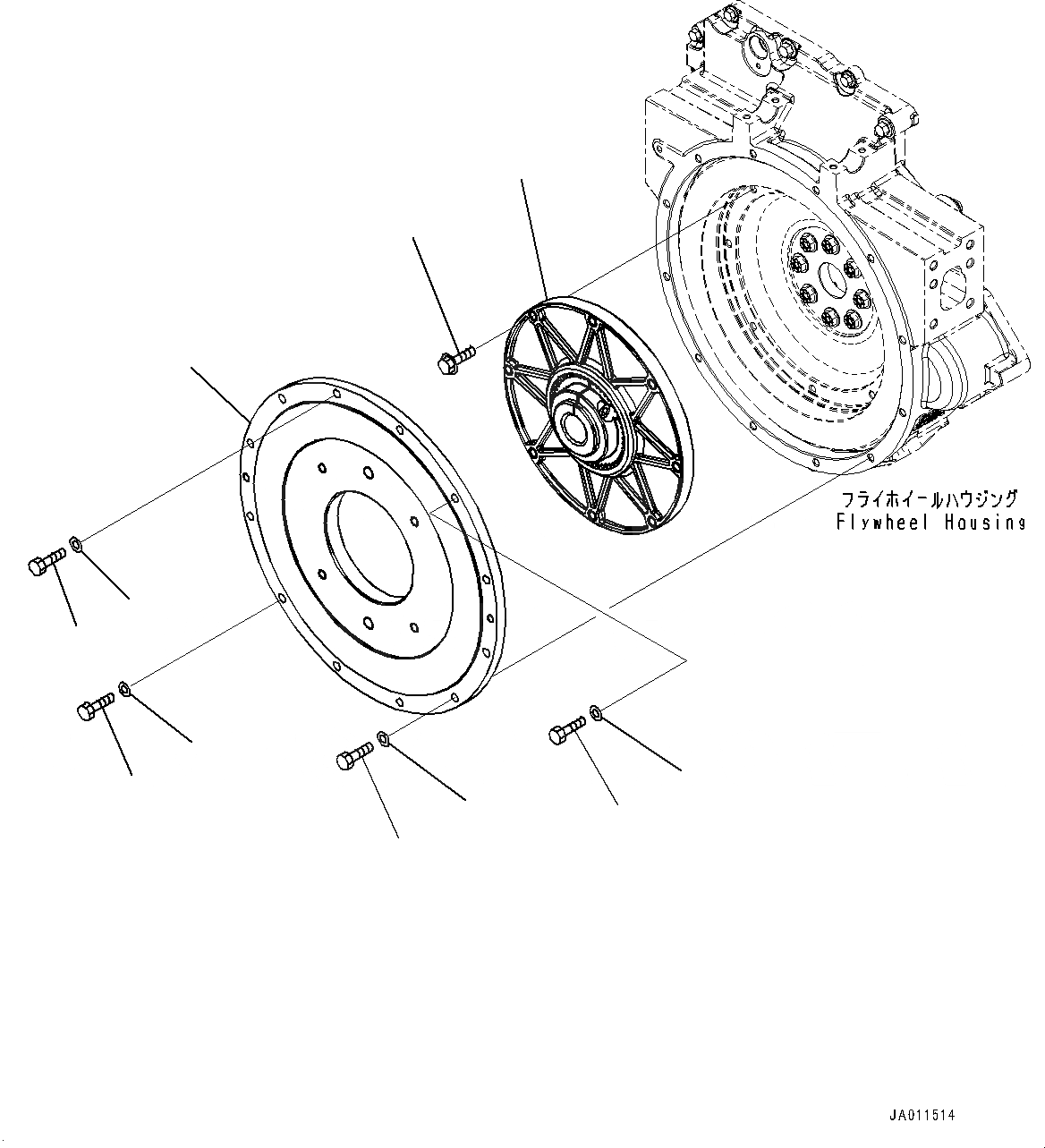 Схема запчастей Komatsu WA270-7 - ДЕМПФЕР (№8-) ДЕМПФЕР