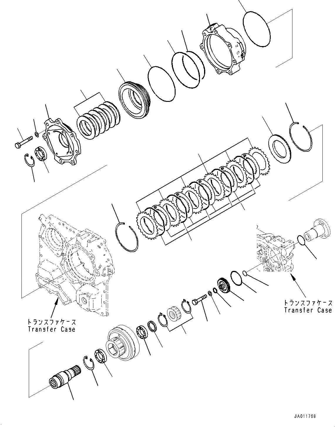 Схема запчастей Komatsu WA270-7 - ПЕРЕДАЧА, МУФТА (№8-) ПЕРЕДАЧА
