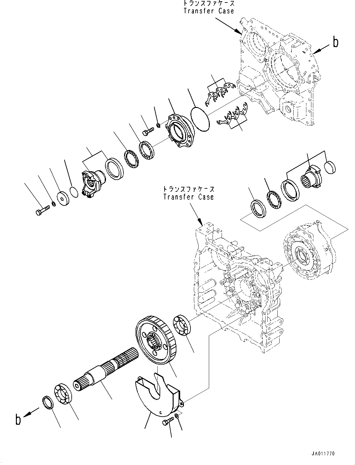 Схема запчастей Komatsu WA270-7 - ПЕРЕДАЧА, ВЫХОДНОЙ ВАЛ (№8-) ПЕРЕДАЧА