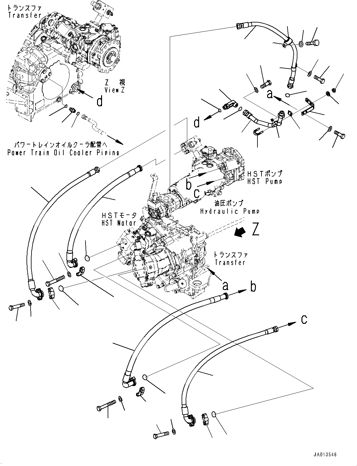 Схема запчастей Komatsu WA270-7 - HYDROSTATIC ТРАНСМИССИЯ (HST) МАСЛОПРОВОДЯЩАЯ ЛИНИЯ, МОТОР ТРУБЫ (№8-) HYDROSTATIC ТРАНСМИССИЯ (HST) МАСЛОПРОВОДЯЩАЯ ЛИНИЯ, С ЭКСТРЕНН. УПРАВЛ., АВТОМАТИЧ. УПРАВЛ-Е ТИП