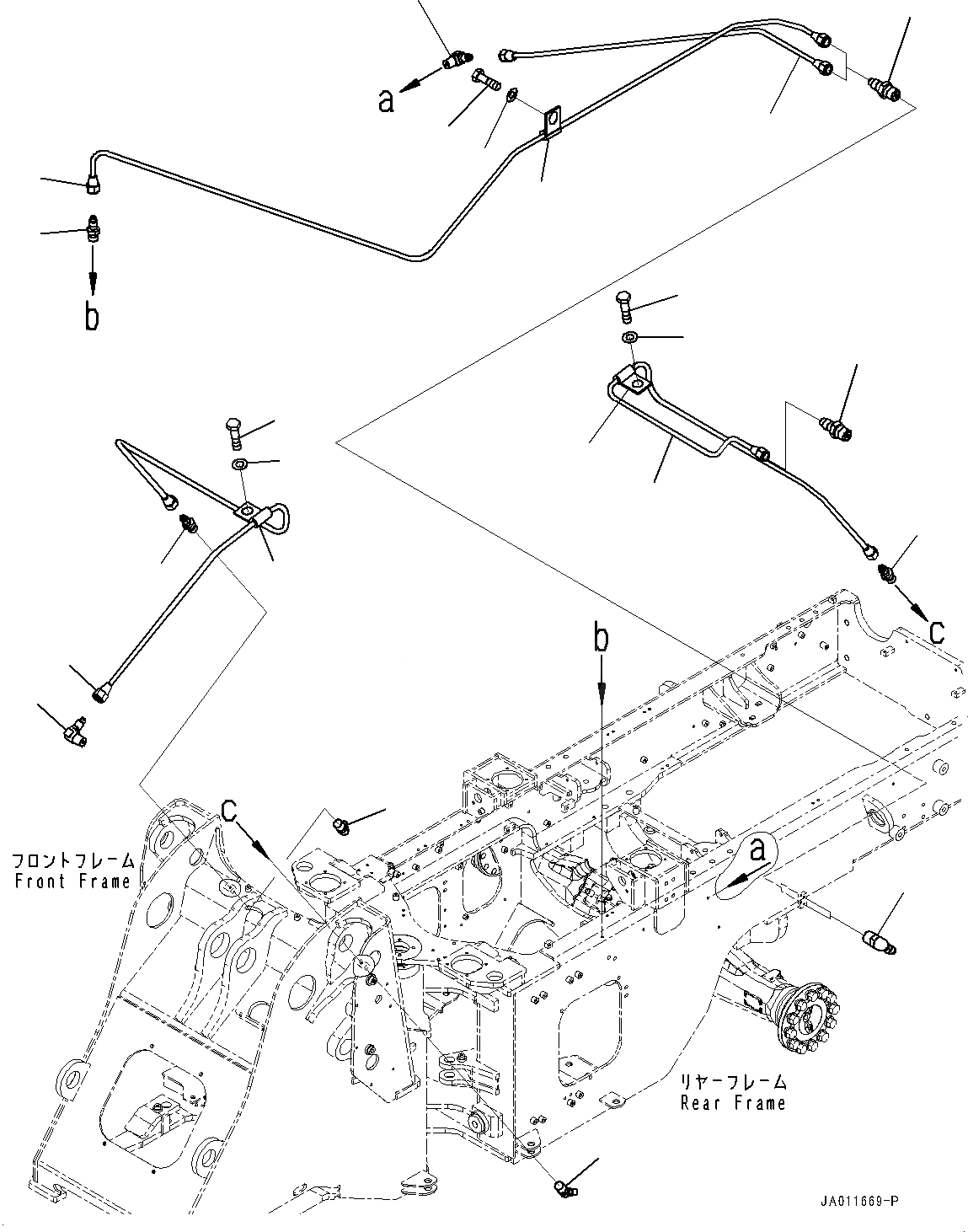 Схема запчастей Komatsu WA270-7 - УДАЛЕНН. СИСТ. СМАЗКИ СИСТЕМА (№8-) УДАЛЕНН. СИСТ. СМАЗКИ СИСТЕМА