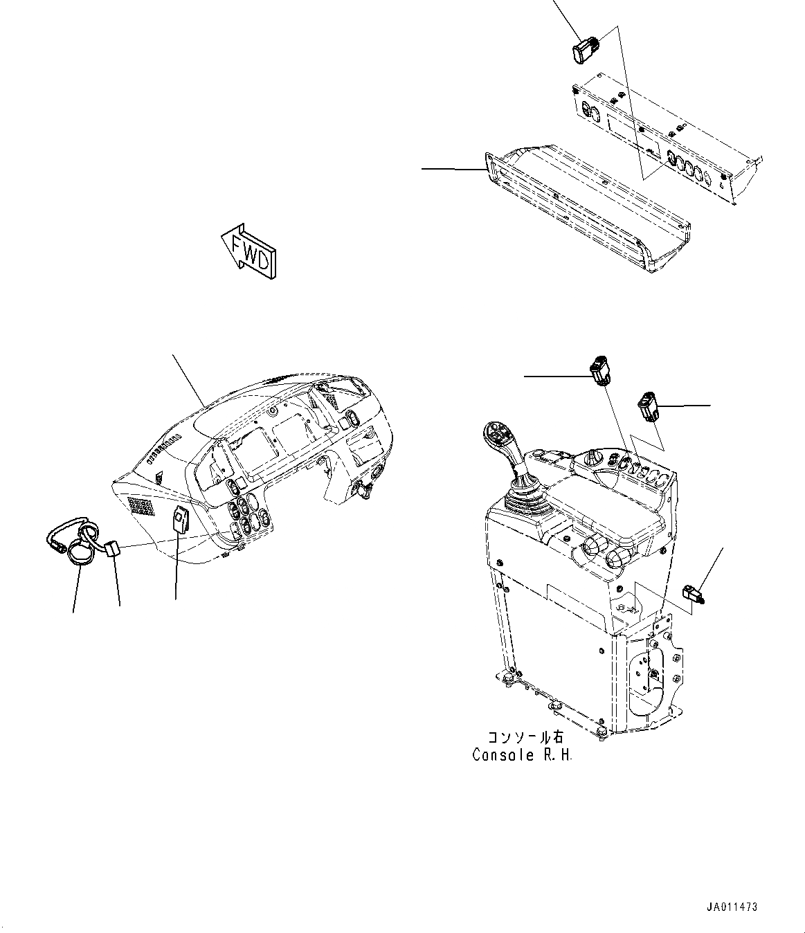 Схема запчастей Komatsu WA270-7 - ПЕРЕКЛЮЧАТЕЛЬ (№8-) ПЕРЕКЛЮЧАТЕЛЬ, С MULTI-COUPLER, JRB