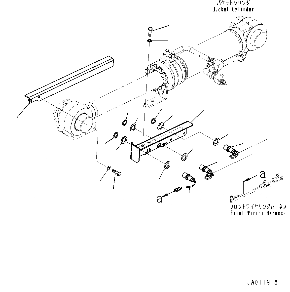 Схема запчастей Komatsu WA270-7 - ПОЗИЦИОНЕР КОВША(№8-) КОВШ ПОЗИЦИОНЕР, С MULTI-COUPLER, JRB