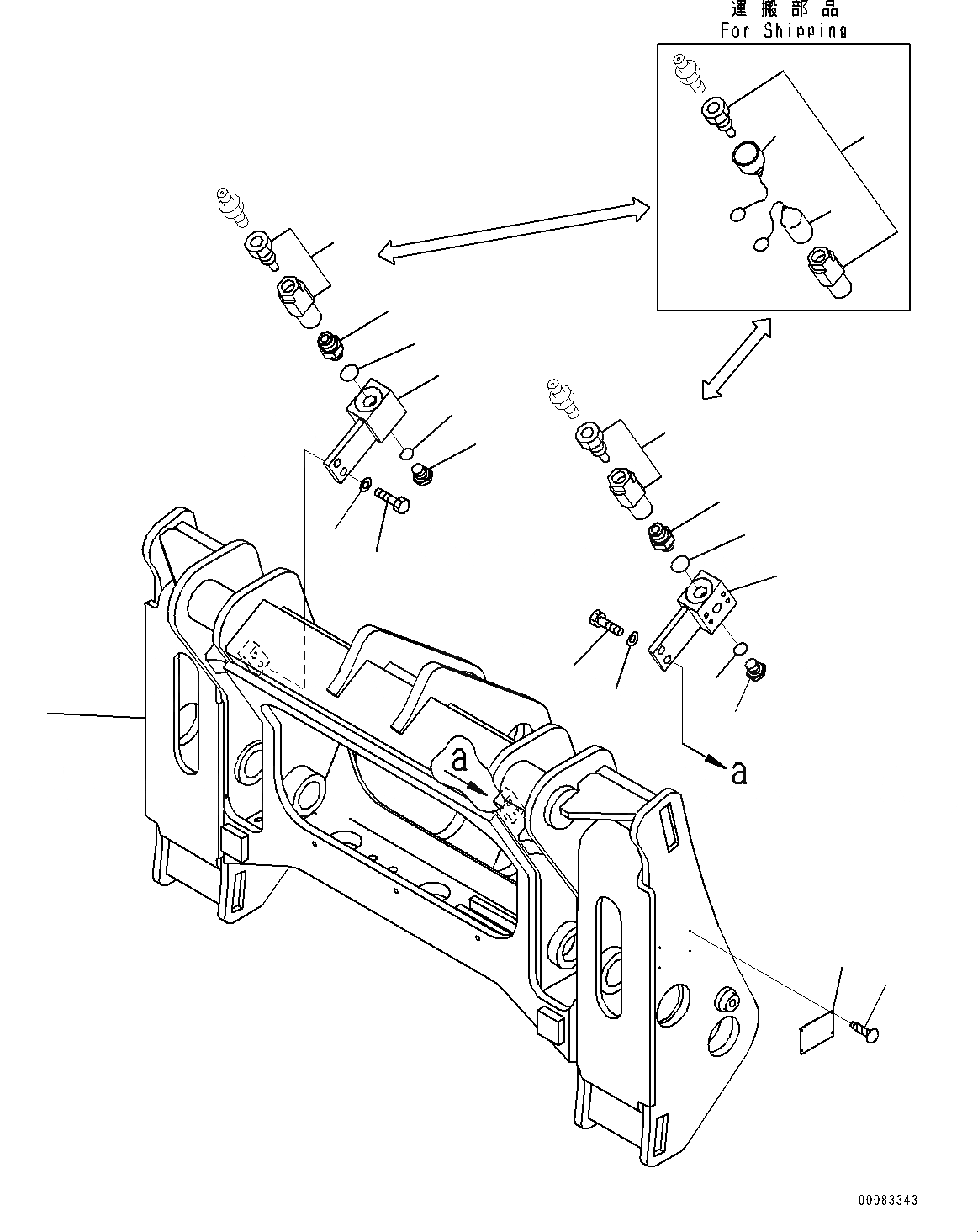 Схема запчастей Komatsu WA270-7 - MULTI-COUPLER, РАМА (№8-) MULTI-COUPLER, С 3-Х СЕКЦ. КОНТР. КЛАПАНОМ