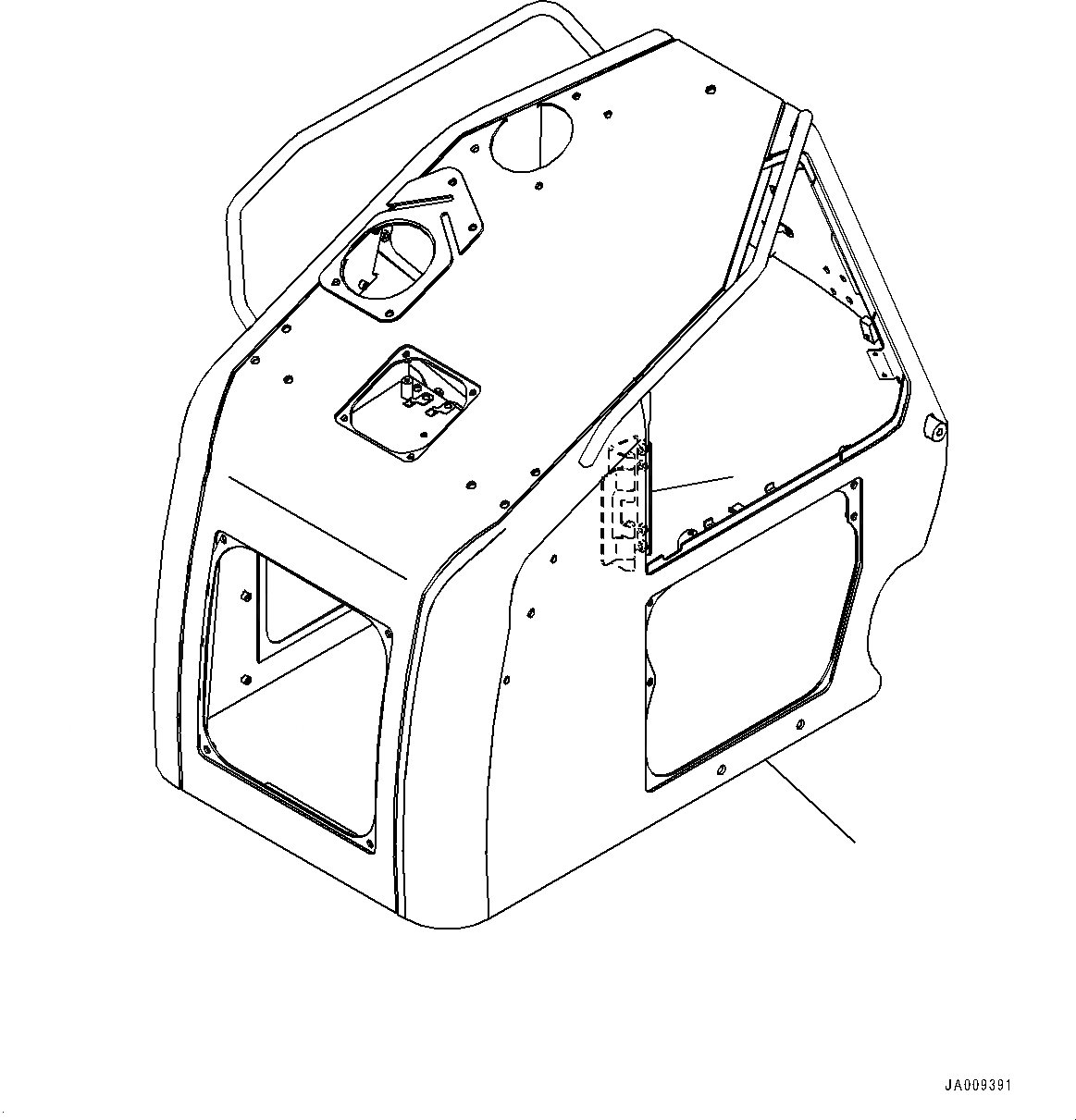 Схема запчастей Komatsu D61EXI-23 - КАПОТ, КАПОТ (№-) КАПОТ