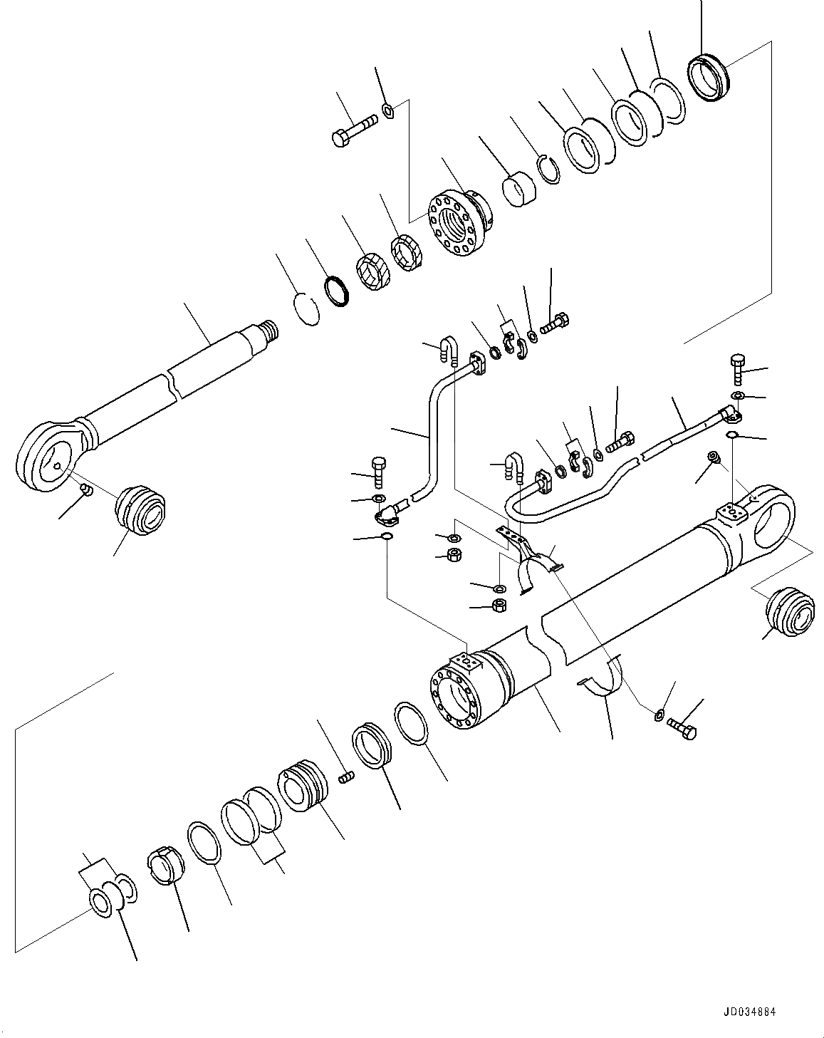 Схема запчастей Komatsu PC850SE-8R1 - ЦИЛИНДР СТРЕЛЫ, ПРАВ. (№7-) ЦИЛИНДР СТРЕЛЫ