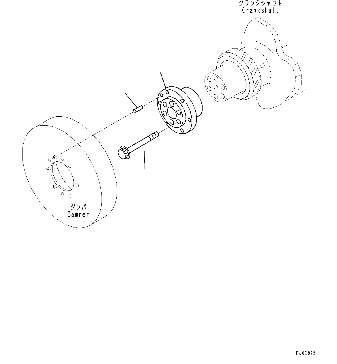 Схема запчастей Komatsu SAA6D140E-5RF - ДЕМПФЕР ФЛАНЕЦ (№8-) ДЕМПФЕР ФЛАНЕЦ