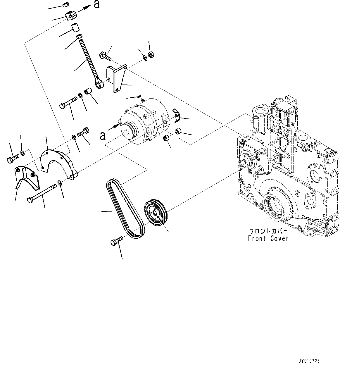 Схема запчастей Komatsu SAA6D140E-5RF - ГЕНЕРАТОР, КРЕПЛЕНИЕ (№8-) ГЕНЕРАТОР, ДЛЯ AMP