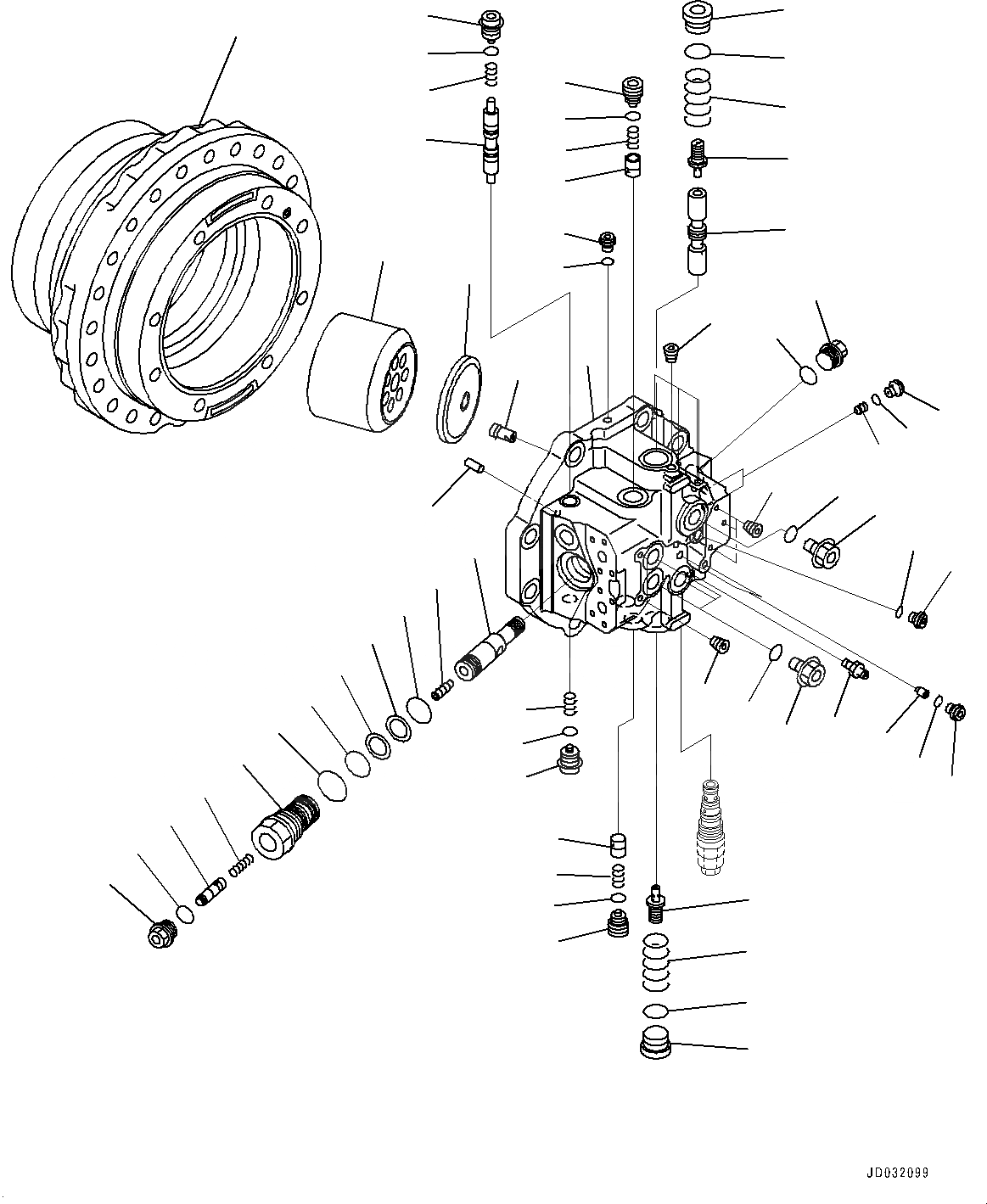 Схема запчастей Komatsu PC600-8R1 - ГУСЕНИЧНАЯ РАМА, МОТОР ХОДА , ПРАВ. (/) (№7-) ГУСЕНИЧНАЯ РАМА, ЗАЩИТА ОПОРНЫХ КАТКОВ