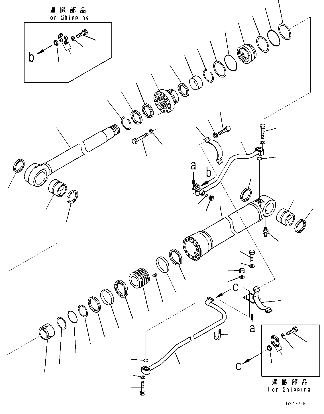 Схема запчастей Komatsu PC600-8R1 - ЦИЛИНДР СТРЕЛЫ, ЛЕВ. (№7-) ЦИЛИНДР СТРЕЛЫ