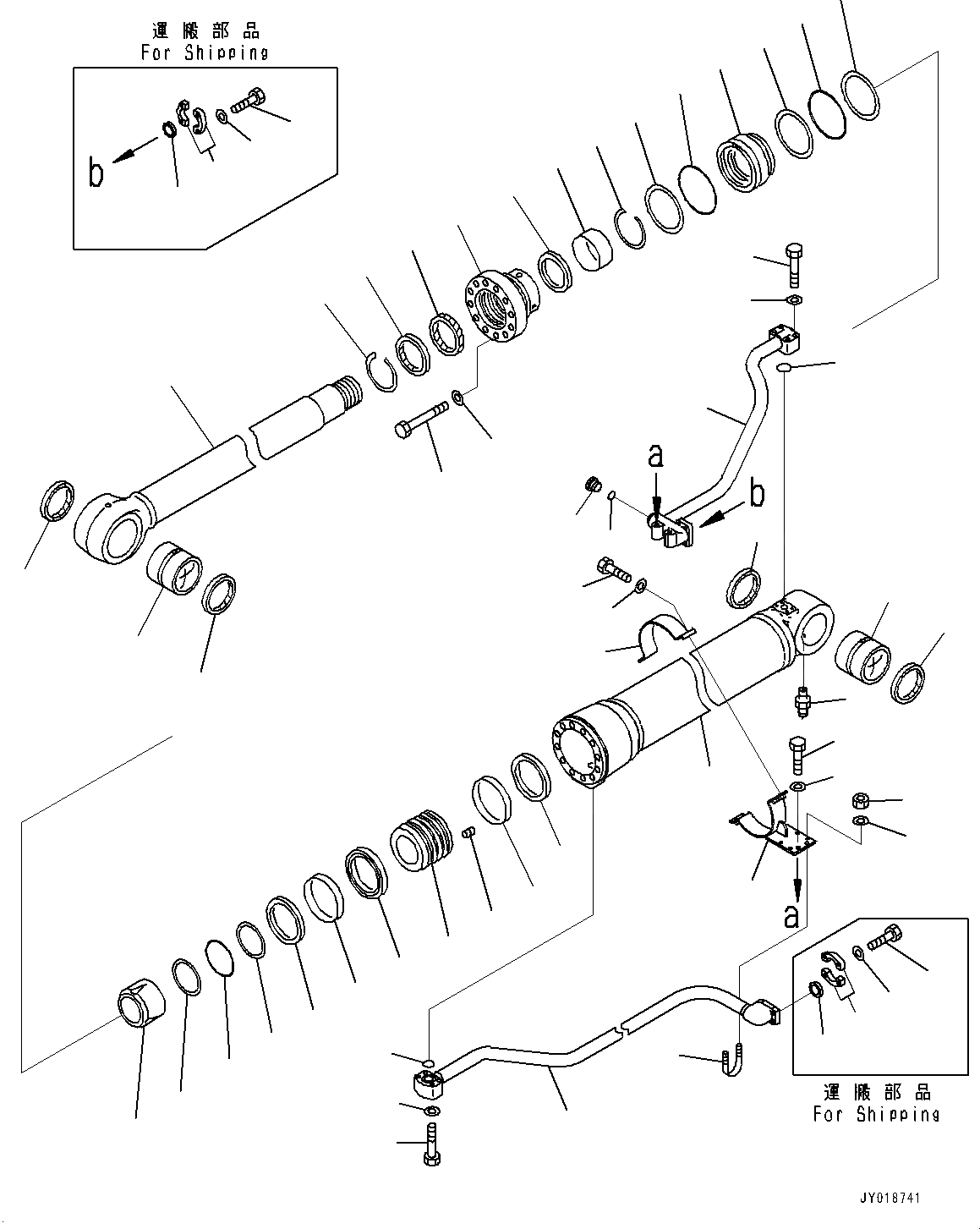 Схема запчастей Komatsu PC600-8R1 - ЦИЛИНДР СТРЕЛЫ, ПРАВ. (№7-) ЦИЛИНДР СТРЕЛЫ