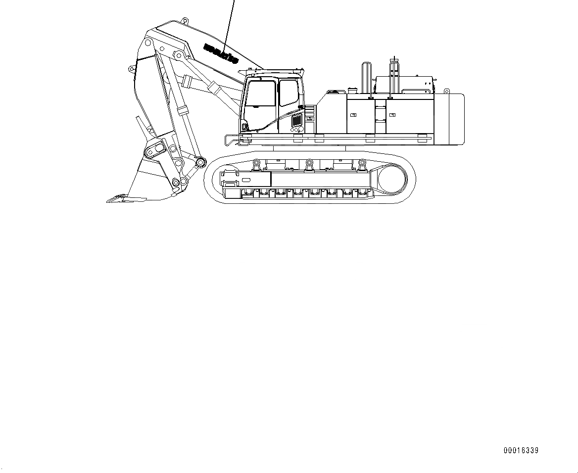 Схема запчастей Komatsu PC600LC-8R1 - ЛОГОТИП KOMATSU(№7-) KOMATSU ЛОГОТИП, ДЛЯ MM СТРЕЛА