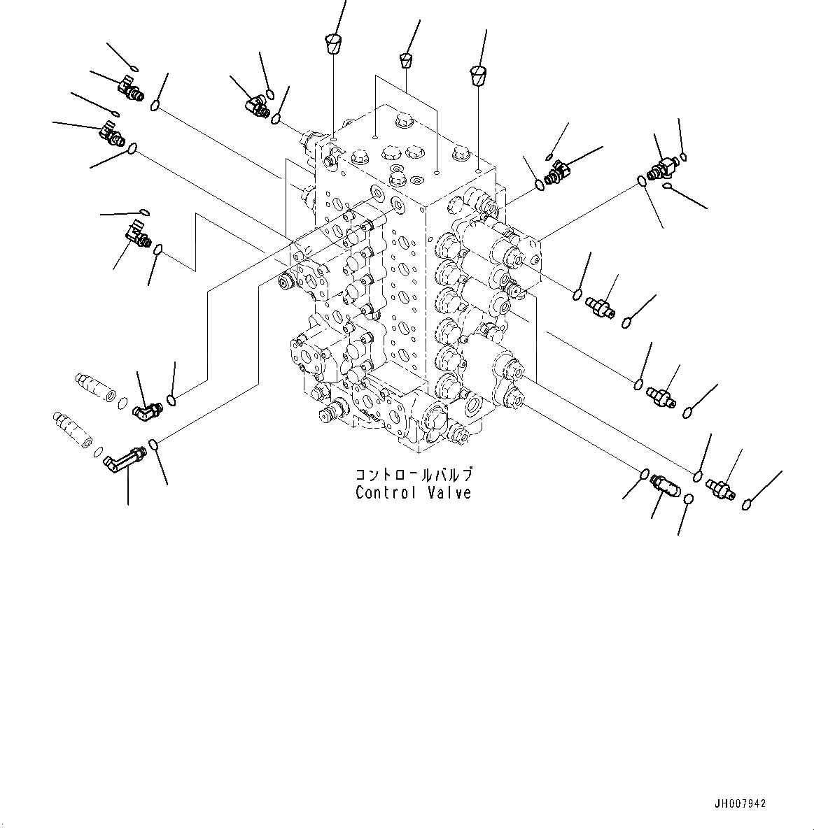 Схема запчастей Komatsu HB215LC-1M0 - УПРАВЛЯЮЩ. КЛАПАН, СОЕДИНИТЕЛЬН. ЧАСТИ (/) (№-) УПРАВЛЯЮЩ. КЛАПАН