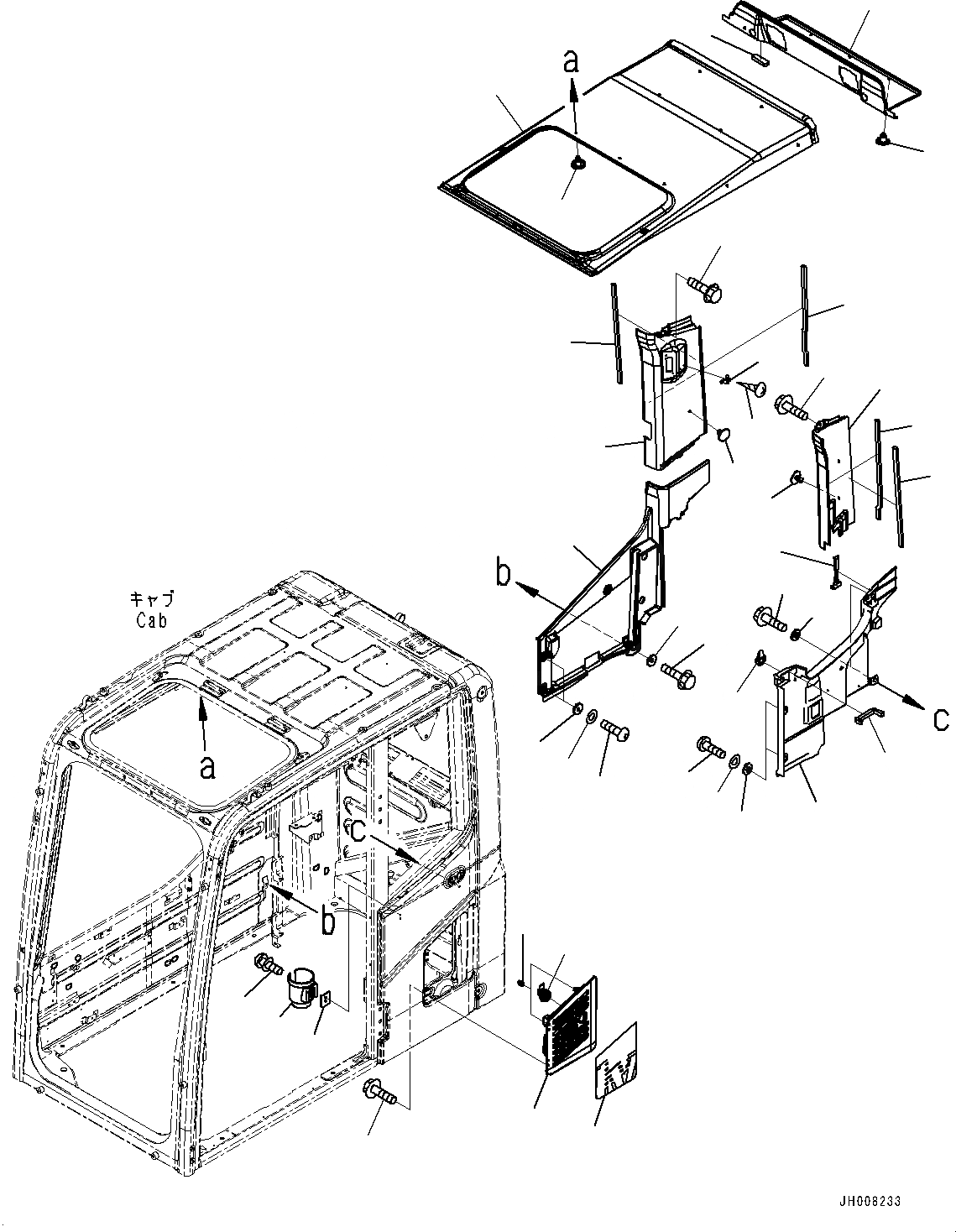 Схема запчастей Komatsu HB215LC-1M0 - КАБИНА, КРЫША КРЫШКАAND ВПУСК ВОЗДУХА (№-) КАБИНА, ЗАЩИТА ОТ ВАНДАЛИЗМА, AM-FM РАДИО ДЛЯ АЗИИ, МАСТЕР КЛЮЧ