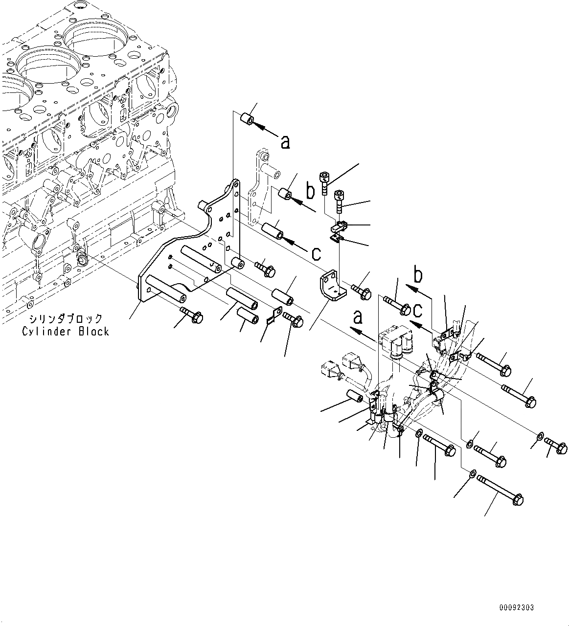 Схема запчастей Komatsu SAA6D140E-5RB - ПРОВОДКА, (/) (№7-) ПРОВОДКА