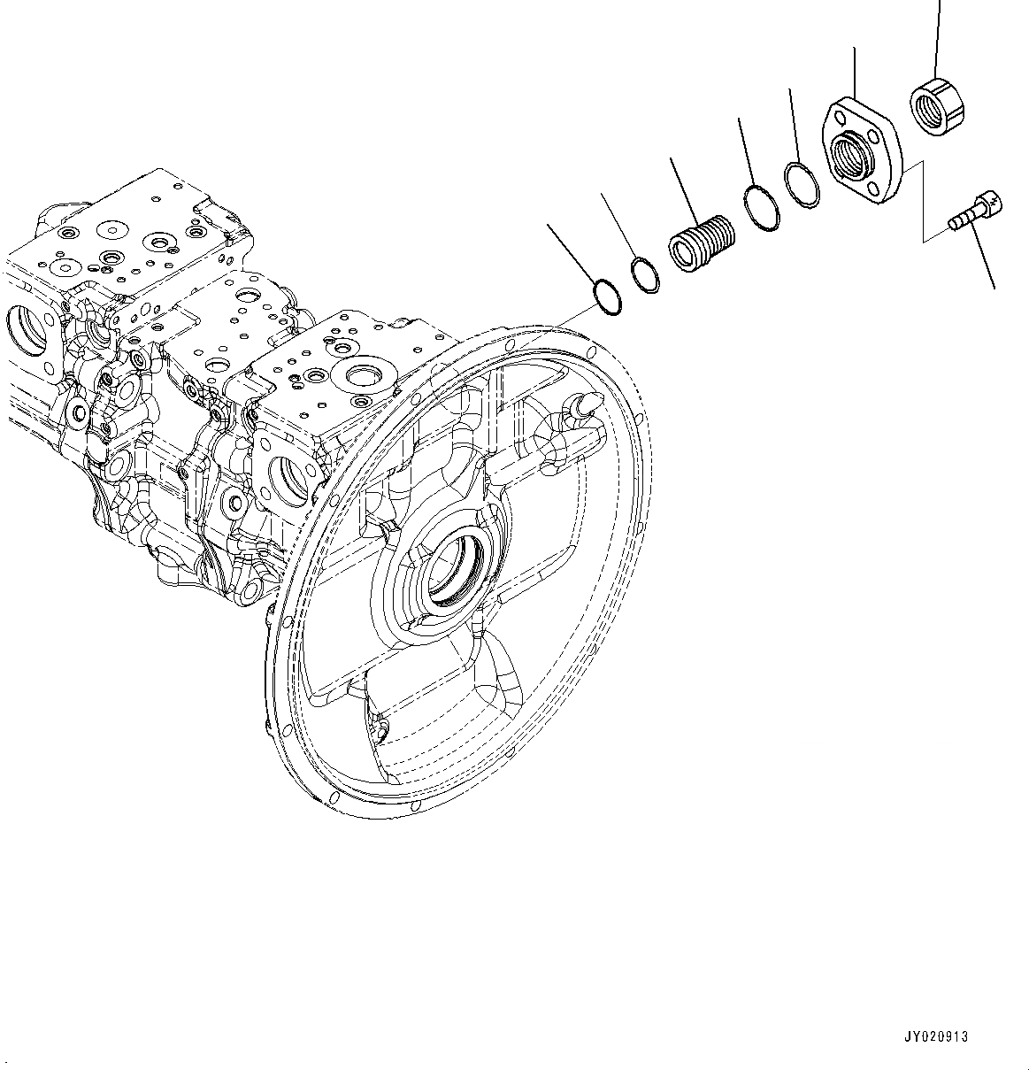 Схема запчастей Komatsu PC300-8M0 - ПОРШЕНЬ НАСОС, ВНУТР. ЧАСТИ (/) (№8-) ПОРШЕНЬ НАСОС