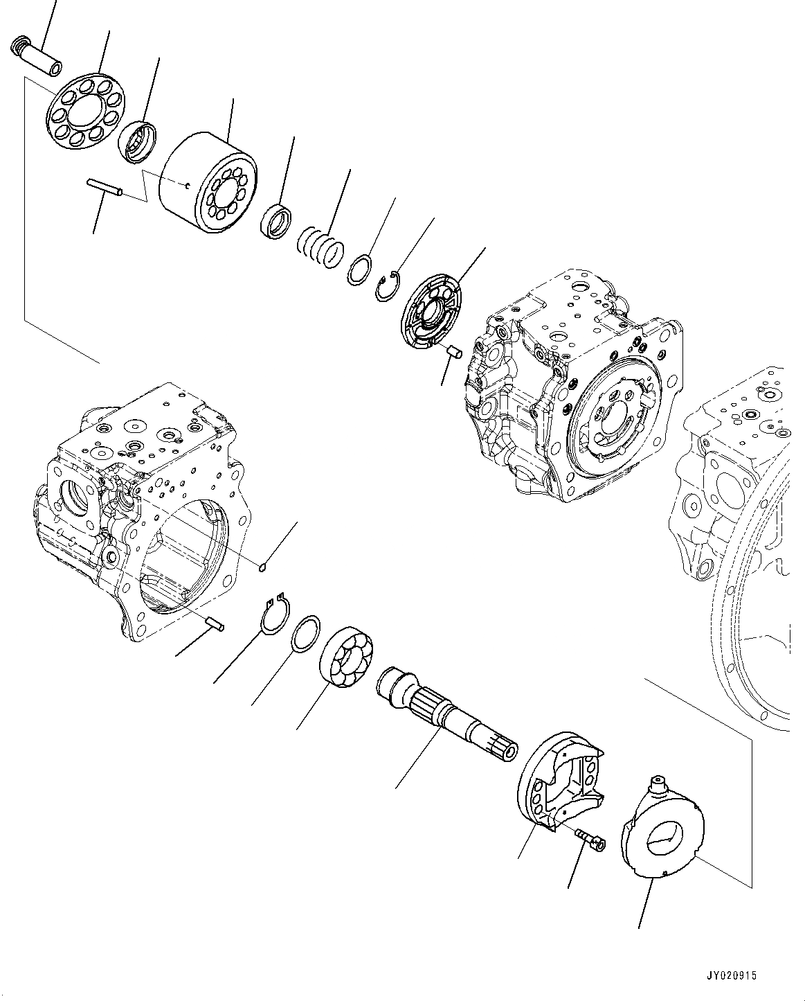 Схема запчастей Komatsu PC300-8M0 - ПОРШЕНЬ НАСОС, ВНУТР. ЧАСТИ (7/) (№8-) ПОРШЕНЬ НАСОС