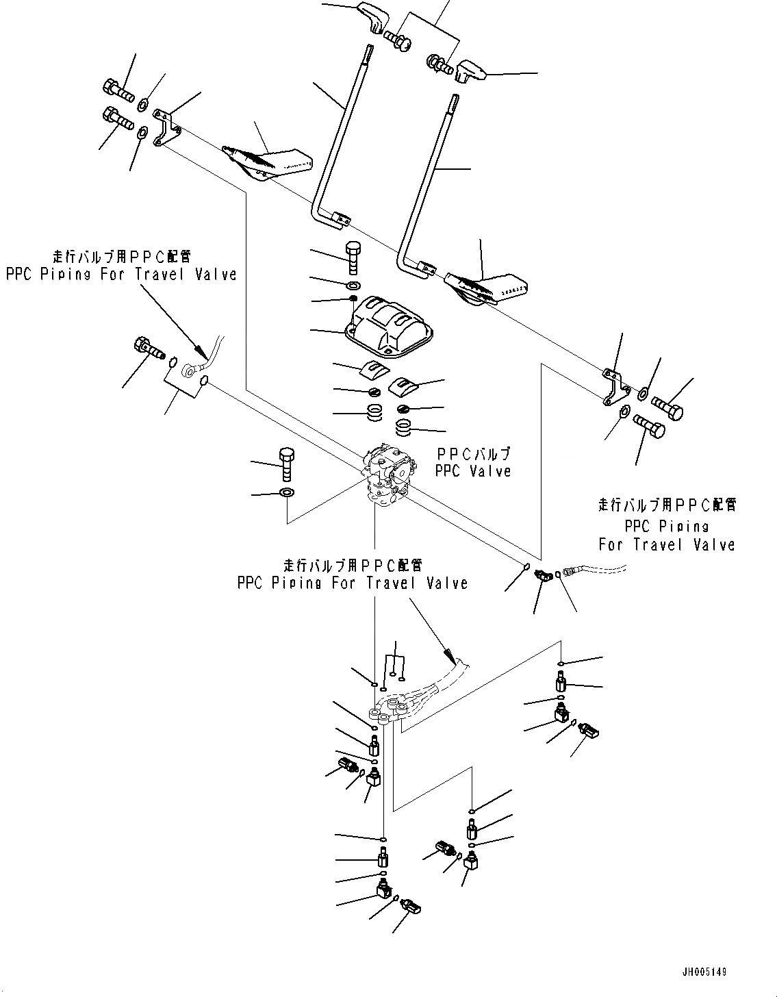 Схема запчастей Komatsu PC300-8M0 - КАБИНА, ПОЛ, РЫЧАГ УПРАВЛ-Я ХОДОМ (№8-) КАБИНА, ПРАВ. И ЗАДН. ФИКС. ОКНА, С KOMTRAX