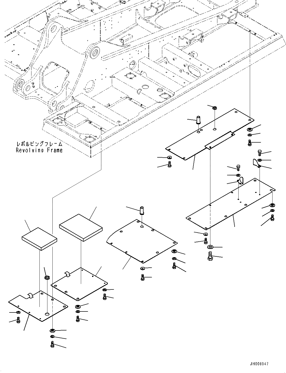 Схема запчастей Komatsu PC300-8M0 - НИЖН. КРЫШКА, (/) (№8-) НИЖН. КРЫШКА, УСИЛ. ТИП, ДЛЯ EXTRA BAD ТОПЛИВН. И ПЛОХ. ТОПЛИВО СПЕЦ-ЯIFICATION, ВОДН.+DUST, БОЛЬШ. ТОПЛИВН. PREФИЛЬТР.