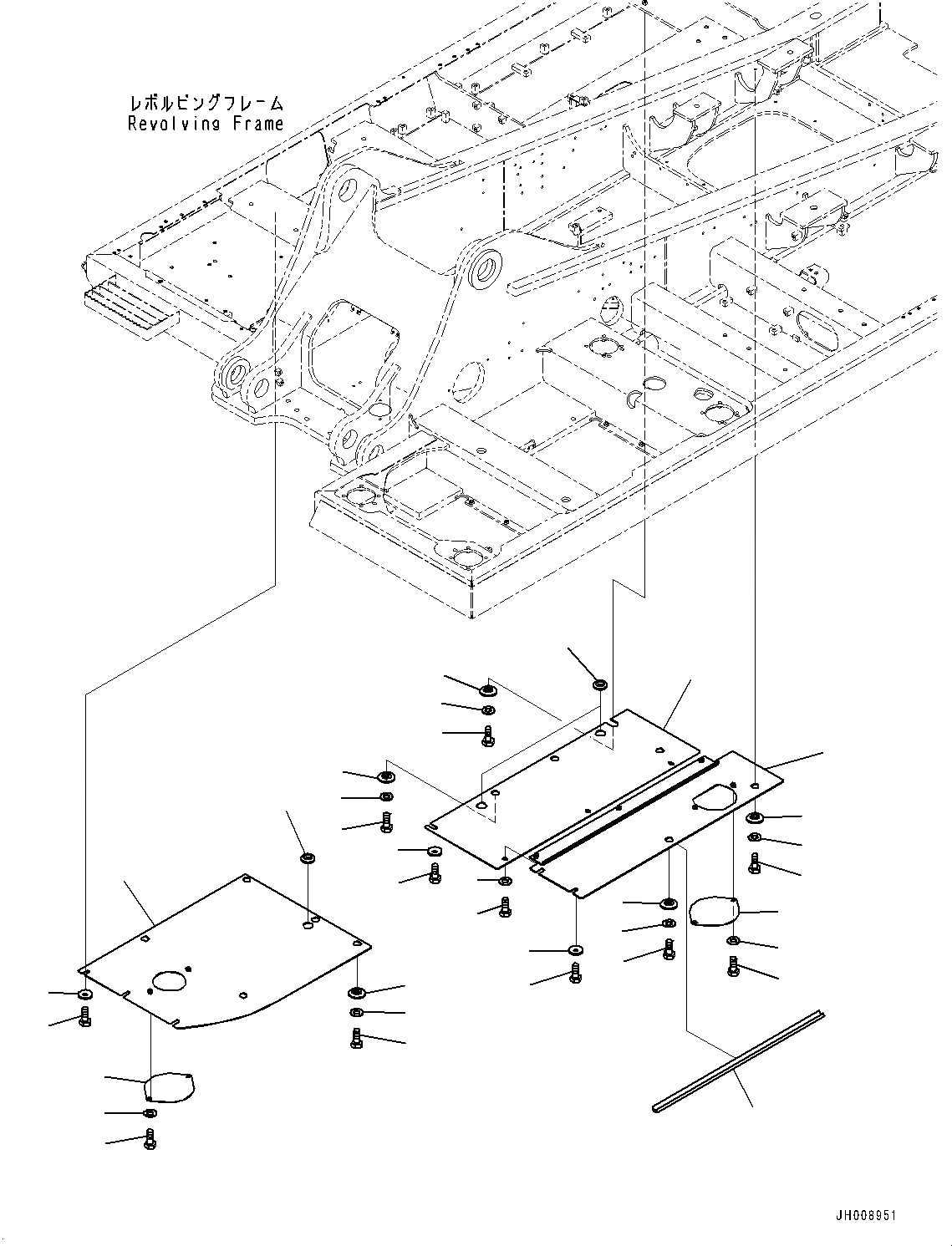 Схема запчастей Komatsu PC300-8M0 - НИЖН. КРЫШКА, (/) (№8-) НИЖН. КРЫШКА, УСИЛ. ТИП, ДЛЯ EXTRA BAD ТОПЛИВН. И ПЛОХ. ТОПЛИВО СПЕЦ-ЯIFICATION, ВОДН.+DUST, БОЛЬШ. ТОПЛИВН. PREФИЛЬТР.