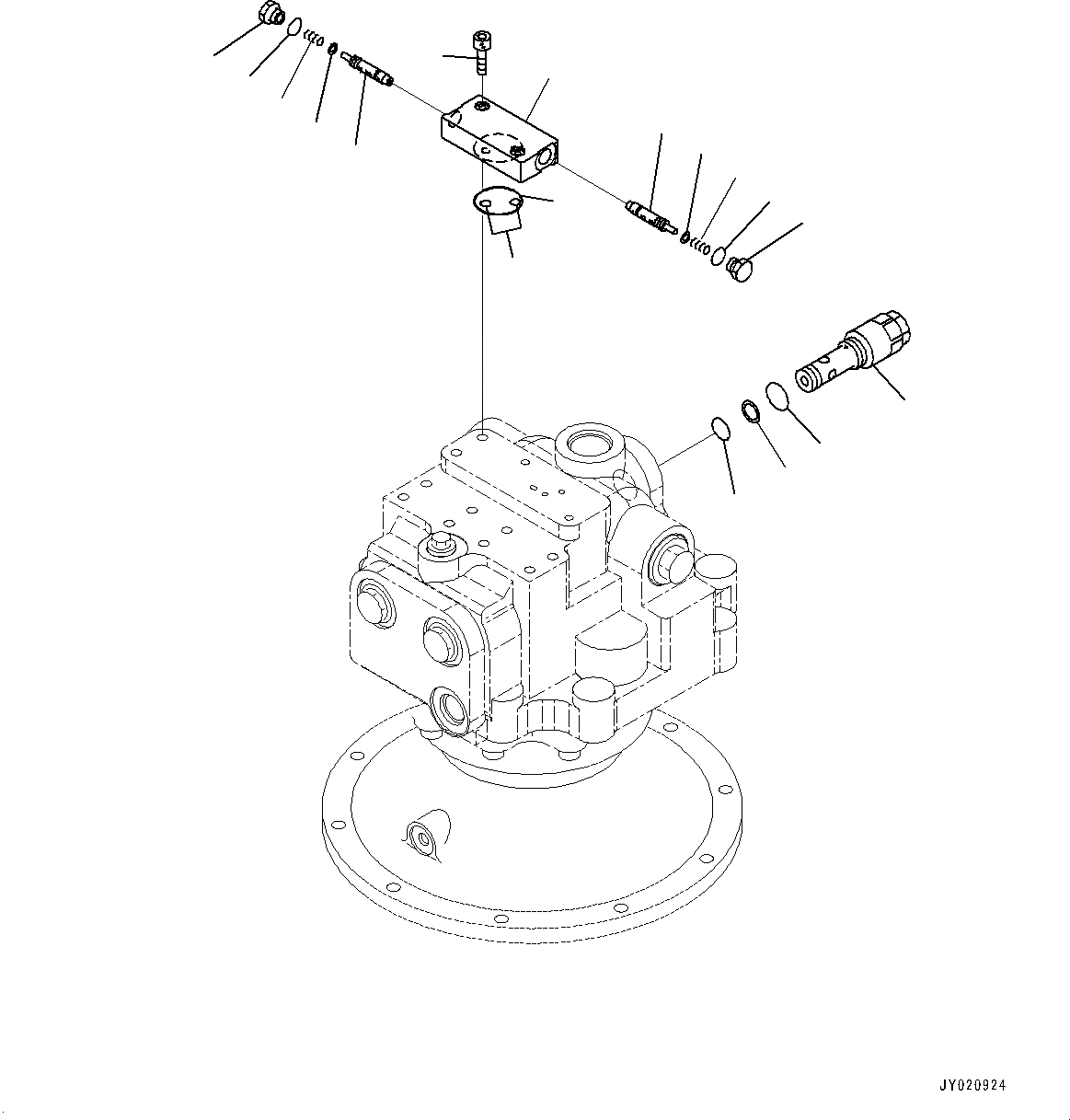 Схема запчастей Komatsu PC300-8M0 - МЕХАНИЗМ ПОВОРОТА И МОТОР, МОТОР ПОВОРОТА (/) (№8-) МЕХАНИЗМ ПОВОРОТА И МОТОР