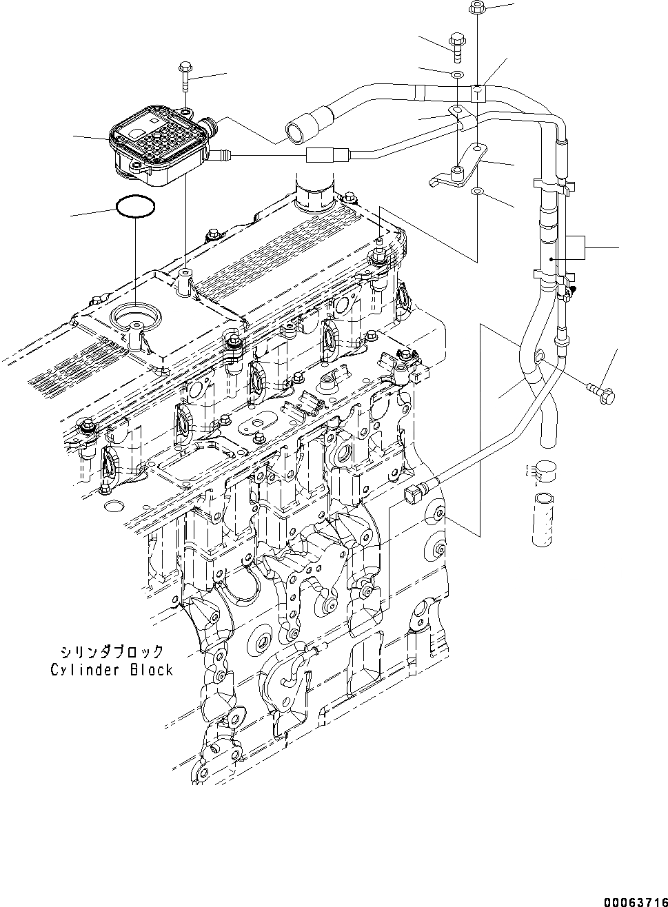 Схема запчастей Komatsu SAA6D114E-3F - САПУН (№87-) САПУН