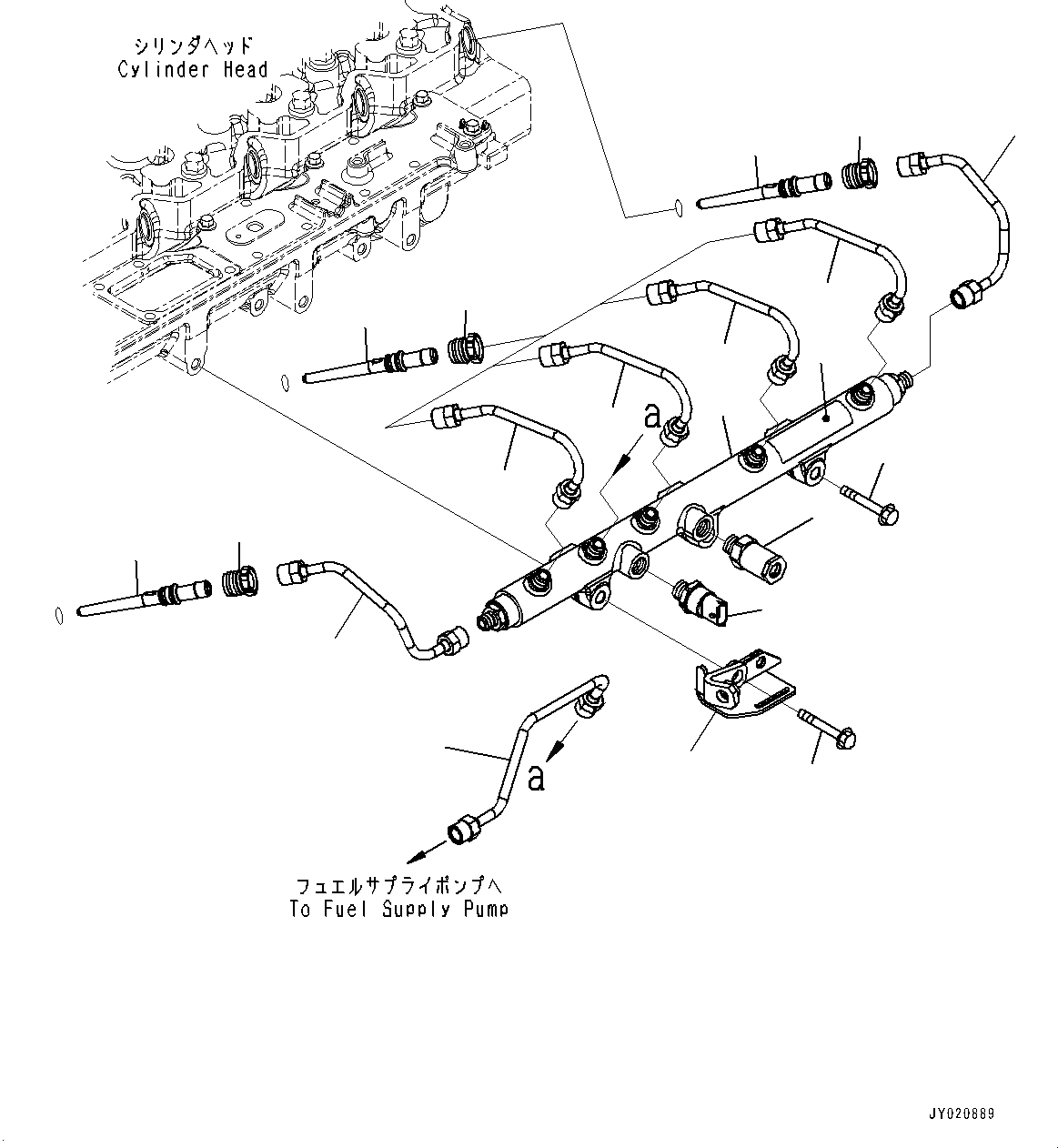 Схема запчастей Komatsu SAA6D114E-3F - ТОПЛИВН. ТРУБКИ ВПРЫСКА (№87-) ТОПЛИВН. ТРУБКИ ВПРЫСКА