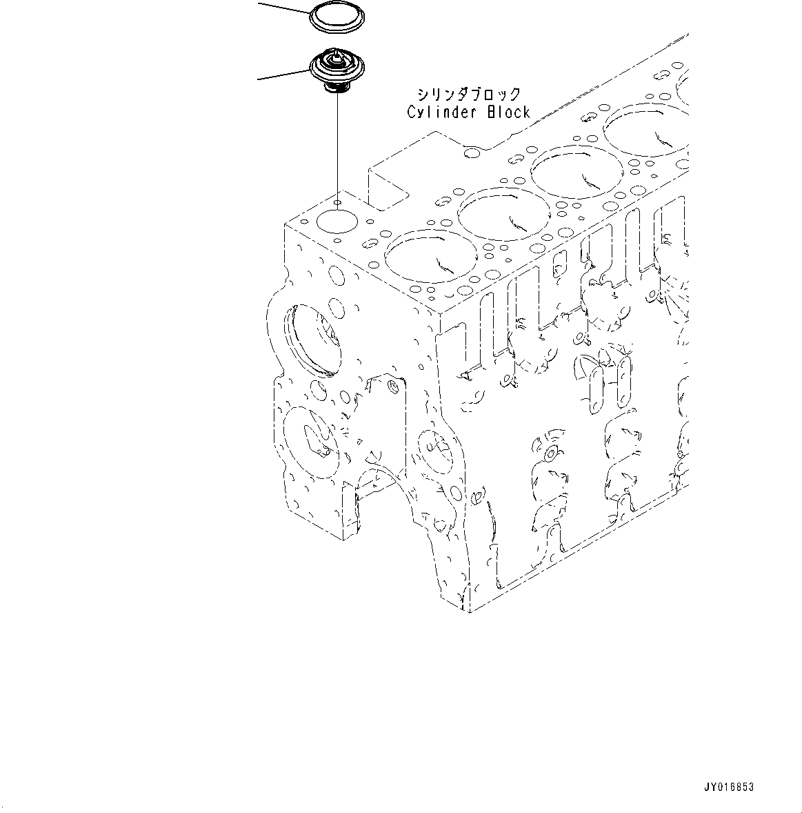 Схема запчастей Komatsu SAA6D114E-3F - ТЕРМОСТАТ (№87-) ТЕРМОСТАТ