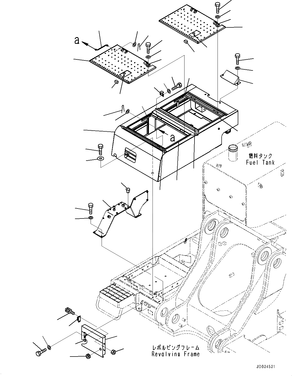 Схема запчастей Komatsu PC800-8R1 -  КОРПУС (№7-)  КОРПУС, ЕС ARRANGEMENT