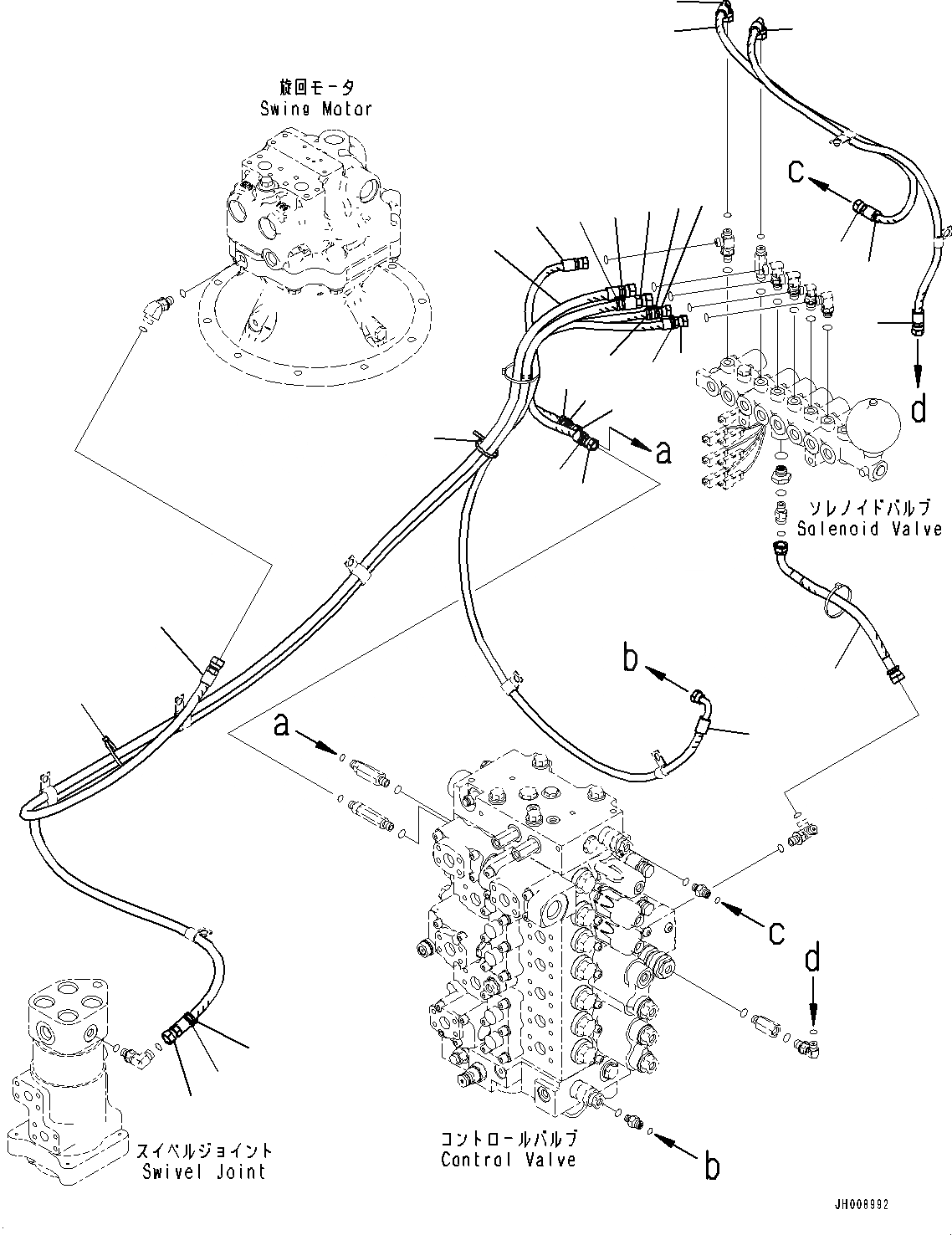 Схема запчастей Komatsu PC300LC-8M0 - СОЛЕНОИДНЫЙ КЛАПАН, ШЛАНГИ (№8-) СОЛЕНОИДНЫЙ КЛАПАН