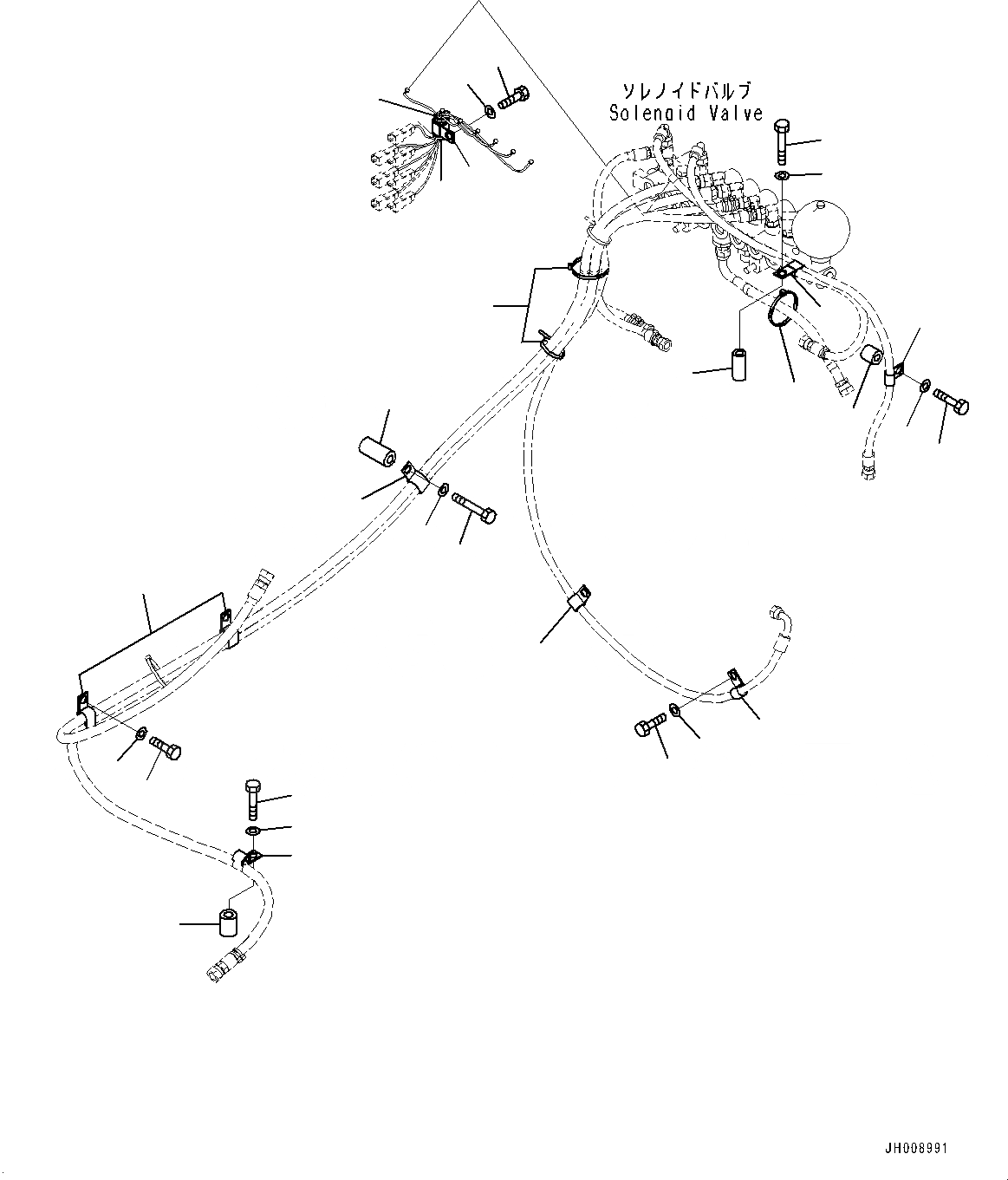 Схема запчастей Komatsu PC300LC-8M0 - СОЛЕНОИДНЫЙ КЛАПАН, КРЕПЛЕНИЕ (№8-) СОЛЕНОИДНЫЙ КЛАПАН