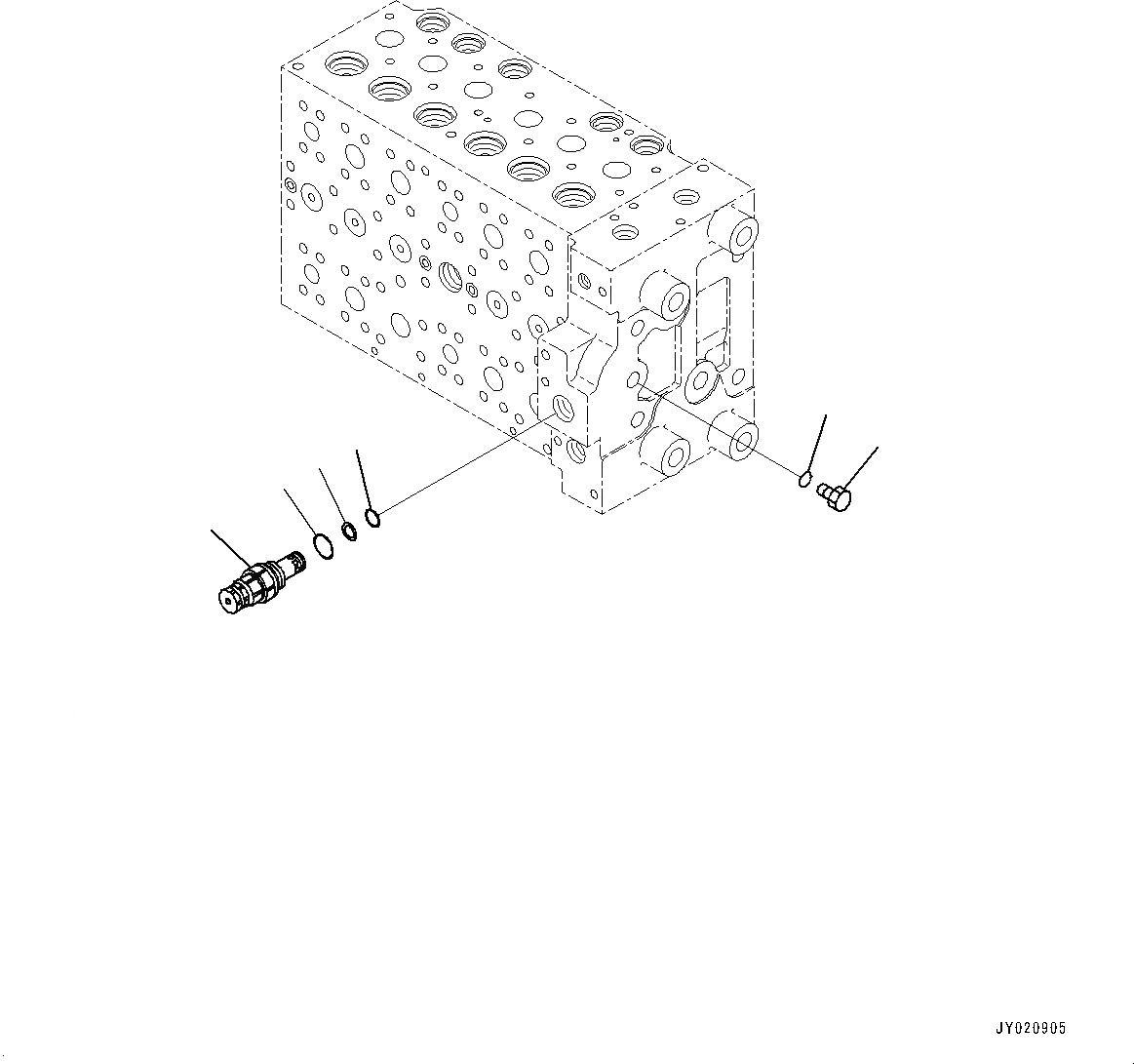 Схема запчастей Komatsu PC350-8M0 - УПРАВЛЯЮЩ. КЛАПАН, 7-СЕКЦИОНН. (/) (№8-) УПРАВЛЯЮЩ. КЛАПАН, БЕЗ ДОПОЛН. АКТУАТОР ТРУБЫ, АККУМУЛЯТОР