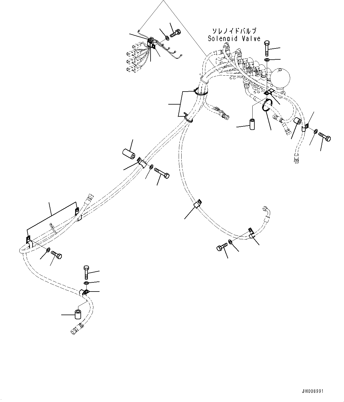 Схема запчастей Komatsu PC350-8M0 - СОЛЕНОИДНЫЙ КЛАПАН, КРЕПЛЕНИЕ (№8-) СОЛЕНОИДНЫЙ КЛАПАН
