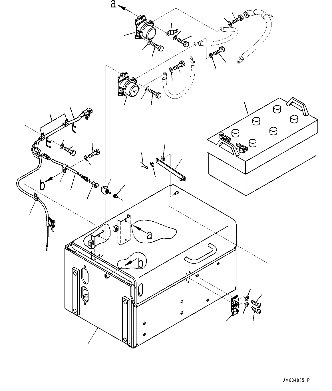 Схема запчастей Komatsu WA600-6 - АККУМУЛЯТОР, ЛЕВ. (№-) АККУМУЛЯТОР