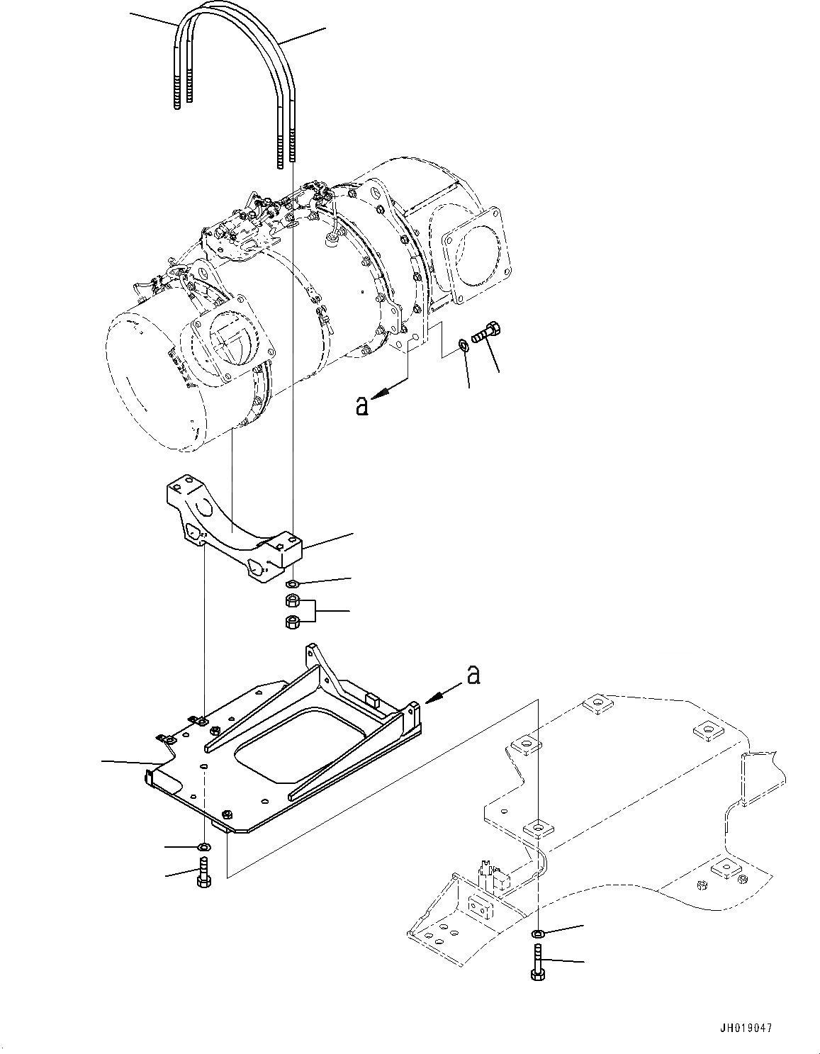 Схема запчастей Komatsu PC490LC-11 - ВЫПУСКН., SCR ASSEMBLY КРЕПЛЕНИЕ (№8-8) ВЫПУСКН.