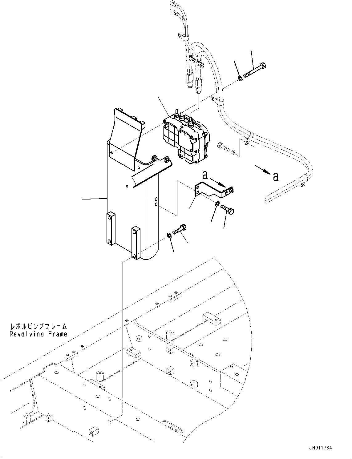 Схема запчастей Komatsu PC490LC-11 - DEF ТРУБЫ, ПОДАЮЩ. MODULE КРЕПЛЕНИЕ (№8-8) DEF ТРУБЫ