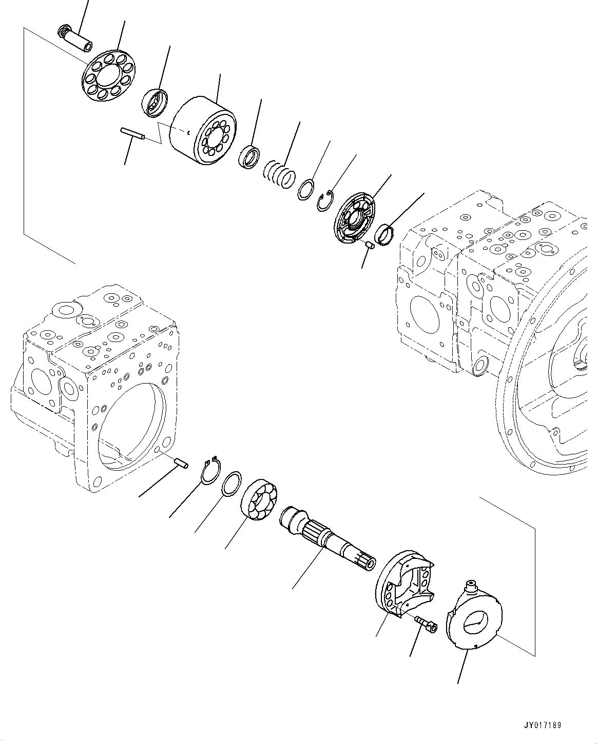 Схема запчастей Komatsu PC490LC-11 - ПОРШЕНЬ НАСОС, ВНУТР. ЧАСТИ (7/7) (№8-) ПОРШЕНЬ НАСОС