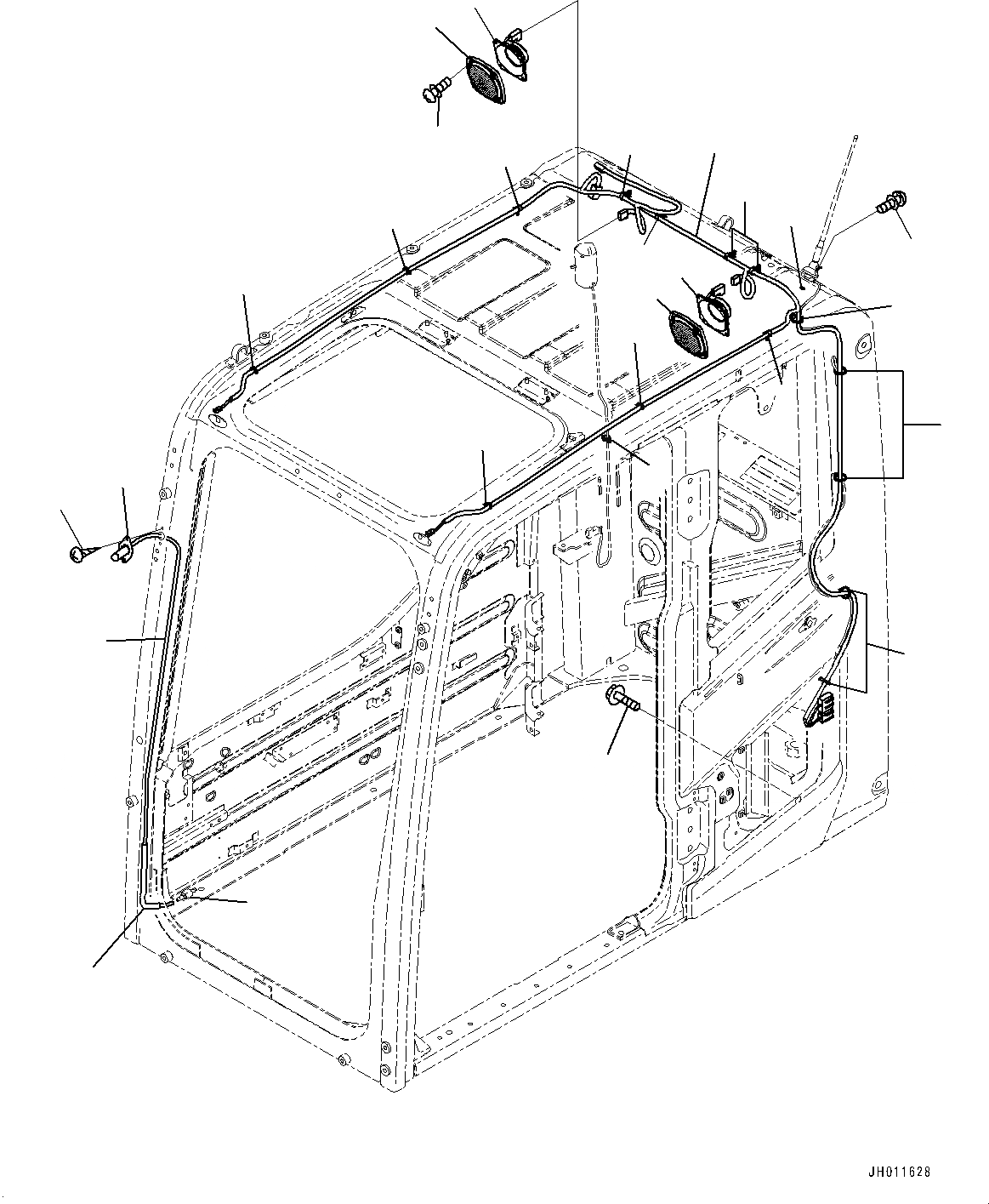 Схема запчастей Komatsu PC490LC-11 - КАБИНА, ГРОМКОГОВОРИТ. И ОМЫВАТЕЛЬ СТЕКЛА ШЛАНГИ (№8-) КАБИНА, ЗАЩИТА ОТ ВАНДАЛИЗМА, -ДОПОЛН. АКТУАТОР ТРУБЫ, АККУМУЛЯТОР