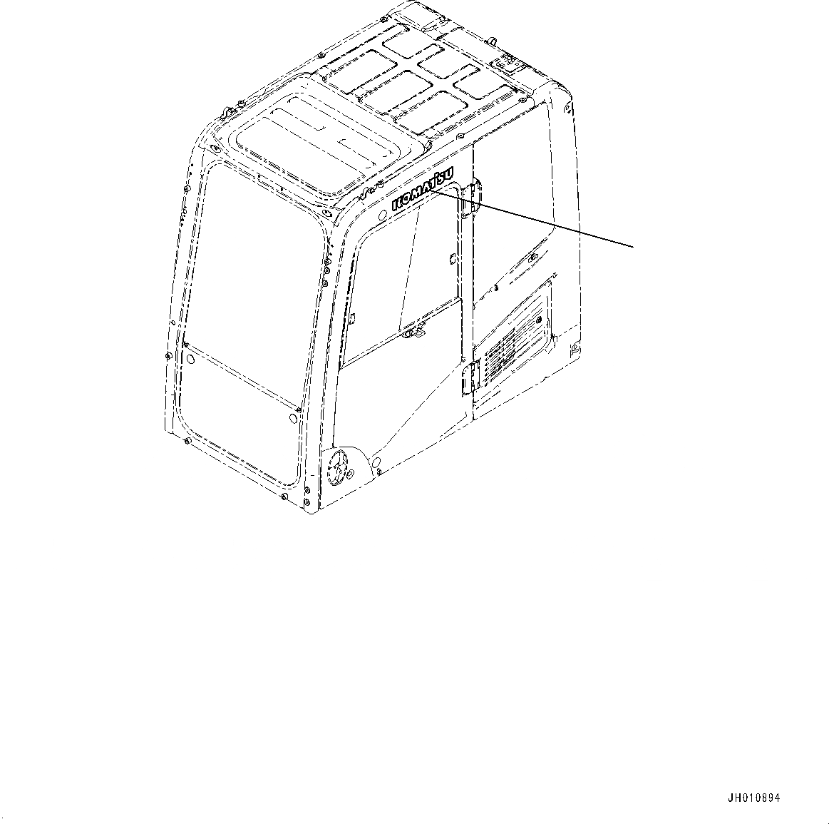 Схема запчастей Komatsu PC490LC-11 - КАБИНА, ЛОГОТИП KOMATSU (№8-) КАБИНА, ЗАЩИТА ОТ ВАНДАЛИЗМА, -ДОПОЛН. АКТУАТОР ТРУБЫ, АККУМУЛЯТОР