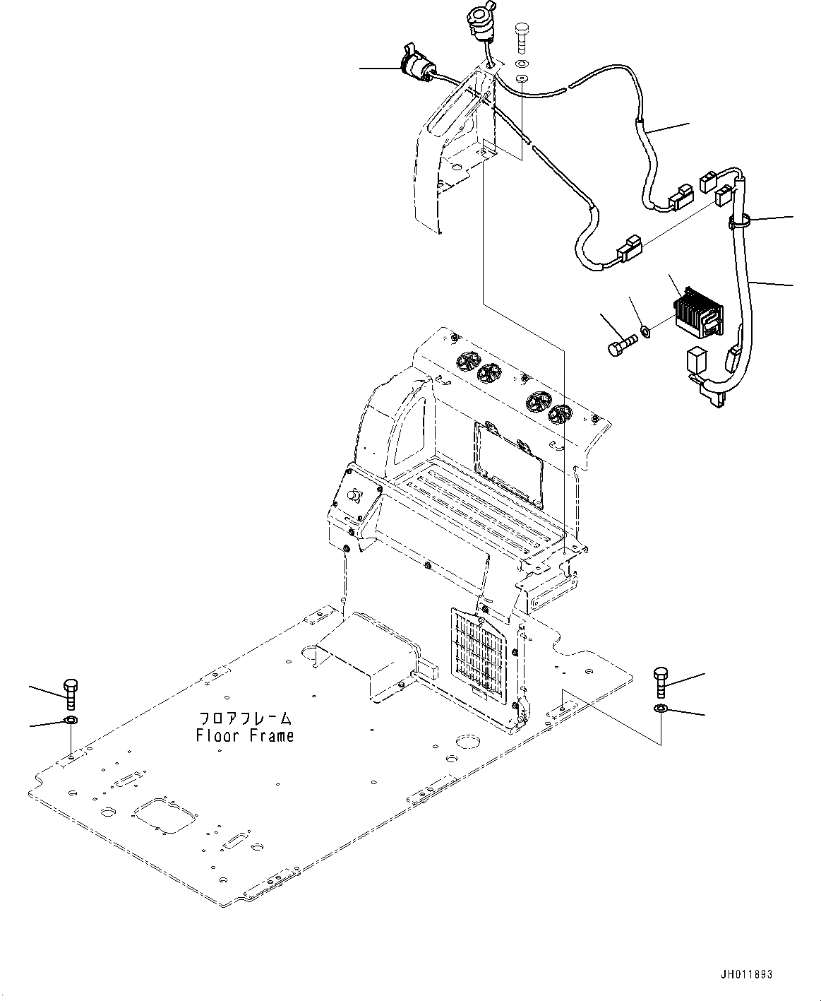 Схема запчастей Komatsu PC490LC-11 - КАБИНА, КОНТРОЛЛЕР И МОНИТОР (№8-) КАБИНА, ЗАЩИТА ОТ ВАНДАЛИЗМА