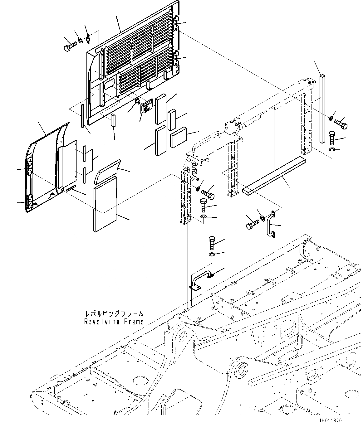 Схема запчастей Komatsu PC490LC-11 - КАБИНА ПЕРЕГОРОДКА., (/) (№8-) КАБИНА ПЕРЕГОРОДКА.