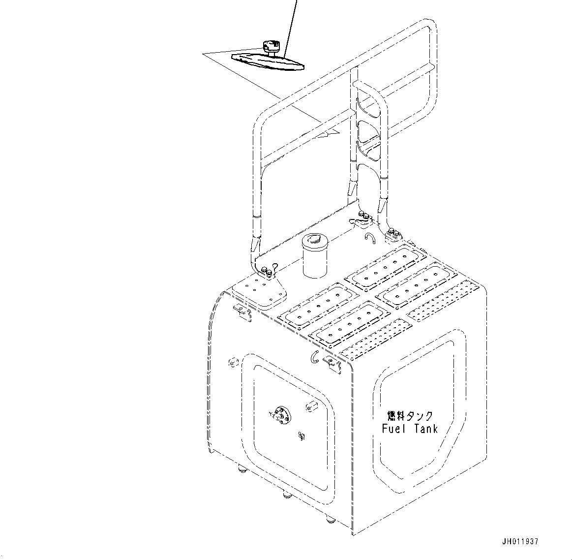 Схема запчастей Komatsu PC490LC-11 - ПРОТИВОВЕС (№8-) ПРОТИВОВЕС, 97KG