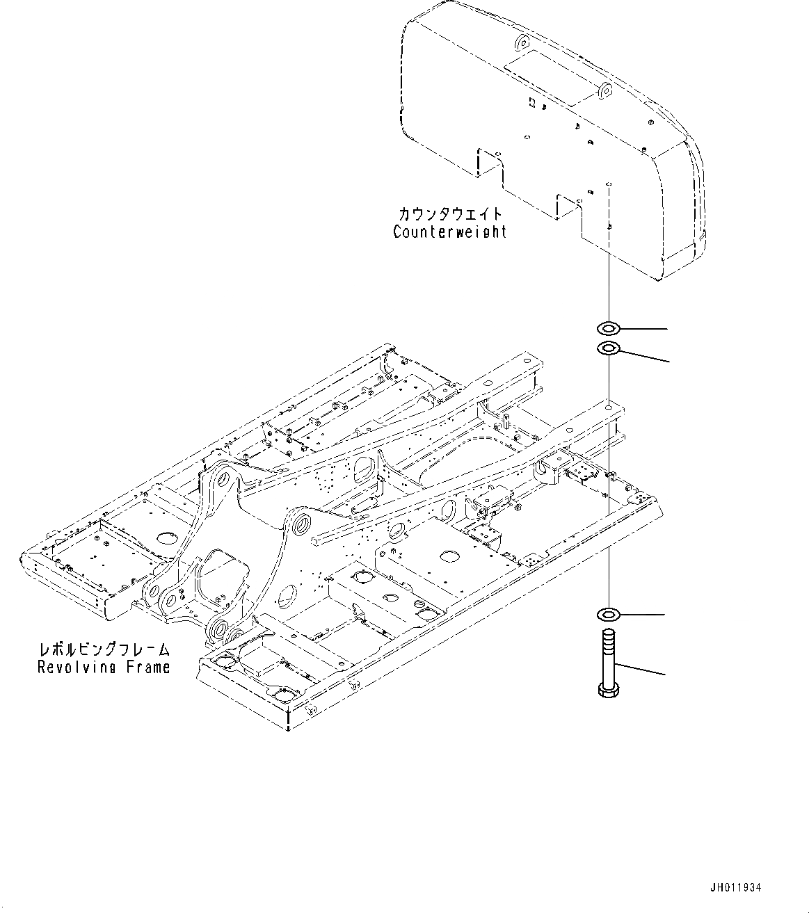 Схема запчастей Komatsu PC490LC-11 - НИЖН. КРЫШКА, ЛЕВ. (№8-) НИЖН. КРЫШКА, УСИЛ. ТИП