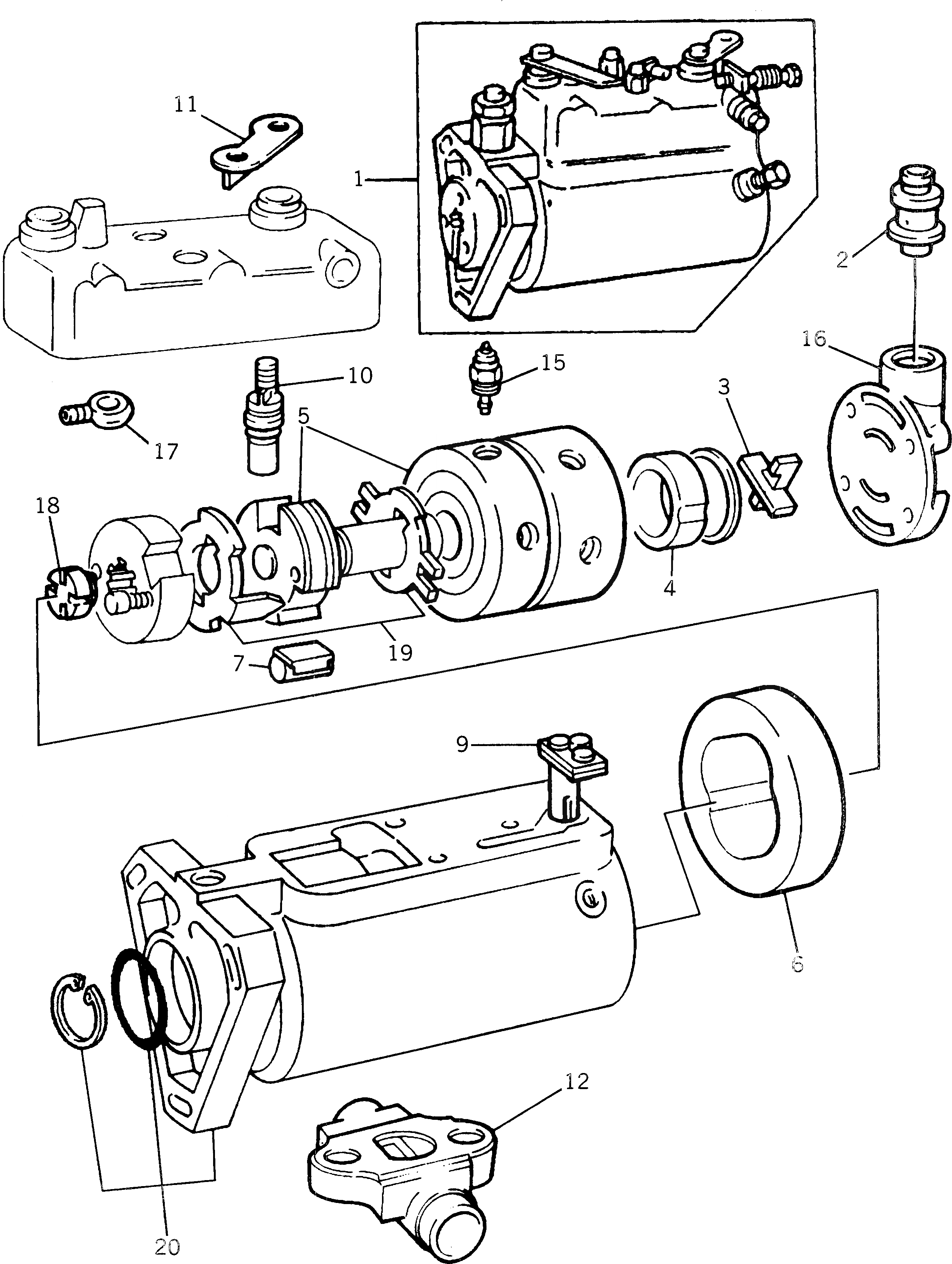 Схема запчастей Komatsu 1004-4TR - ТОПЛ. НАСОС ТОПЛИВН. СИСТЕМА