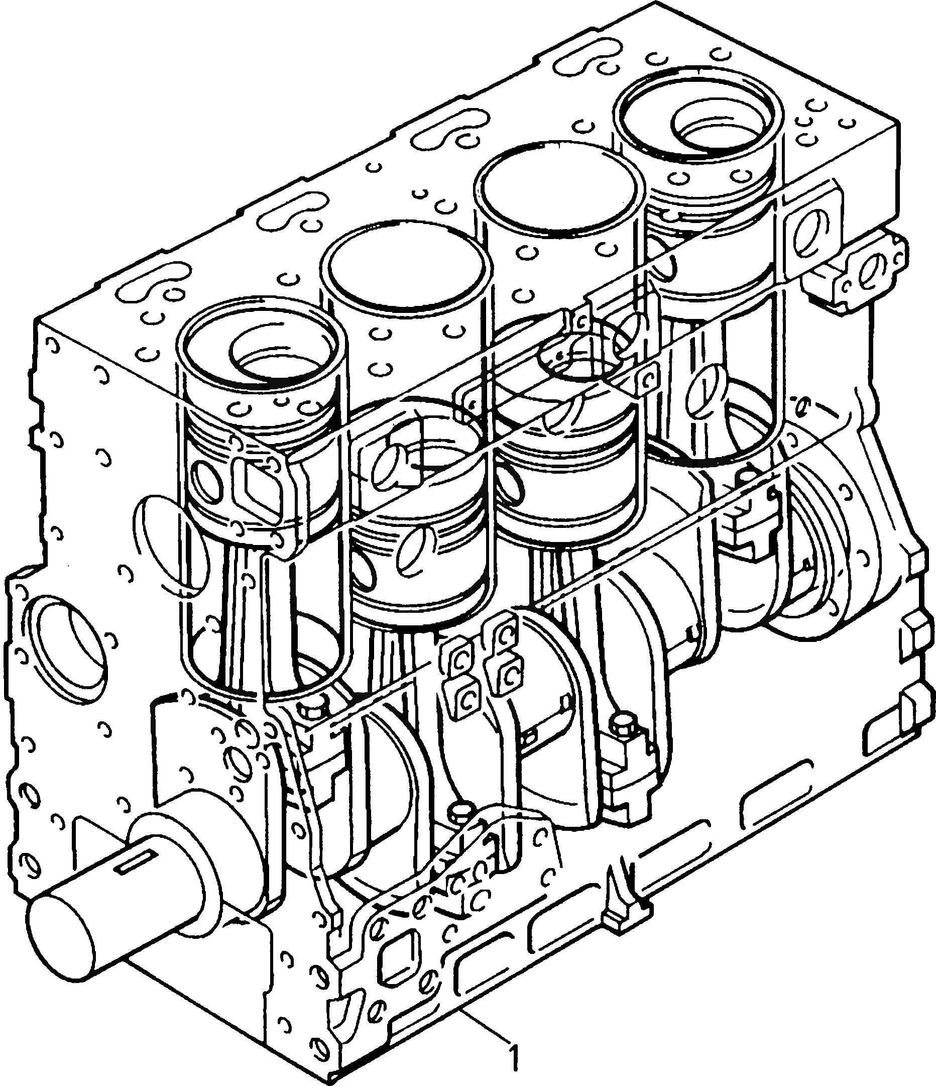 Схема запчастей Komatsu 1004-4-F - КОРОТК. ДВИГАТЕЛЬ ДВИГАТЕЛЬ