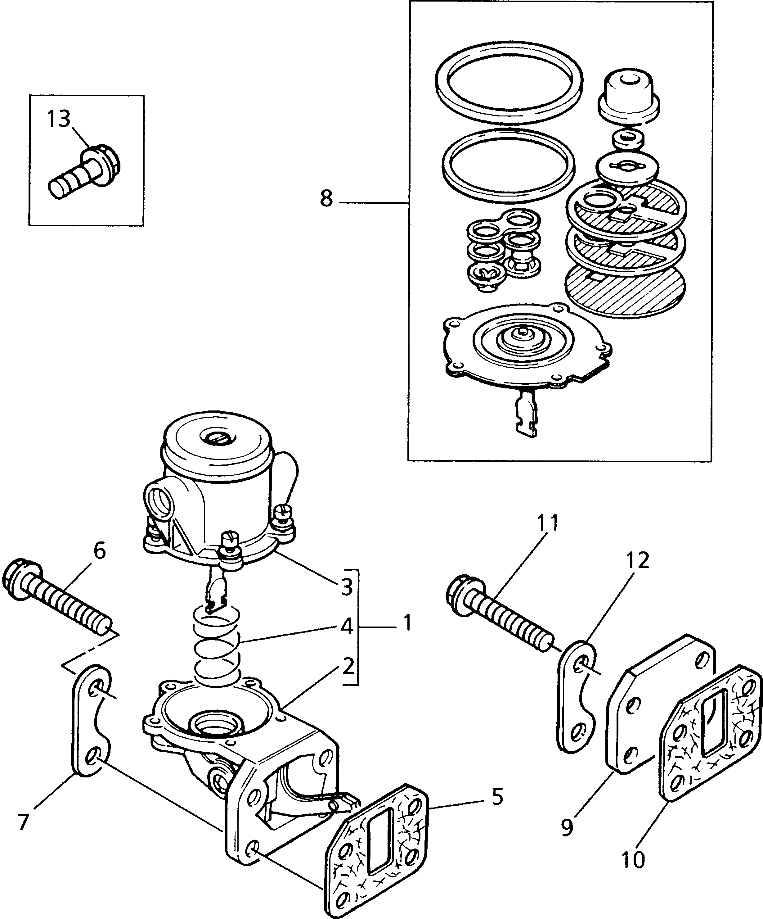 Схема запчастей Komatsu 1004-4-F - НИЗ. PRESSURE ТОПЛИВН. СИСТЕМА (/) ДВИГАТЕЛЬ