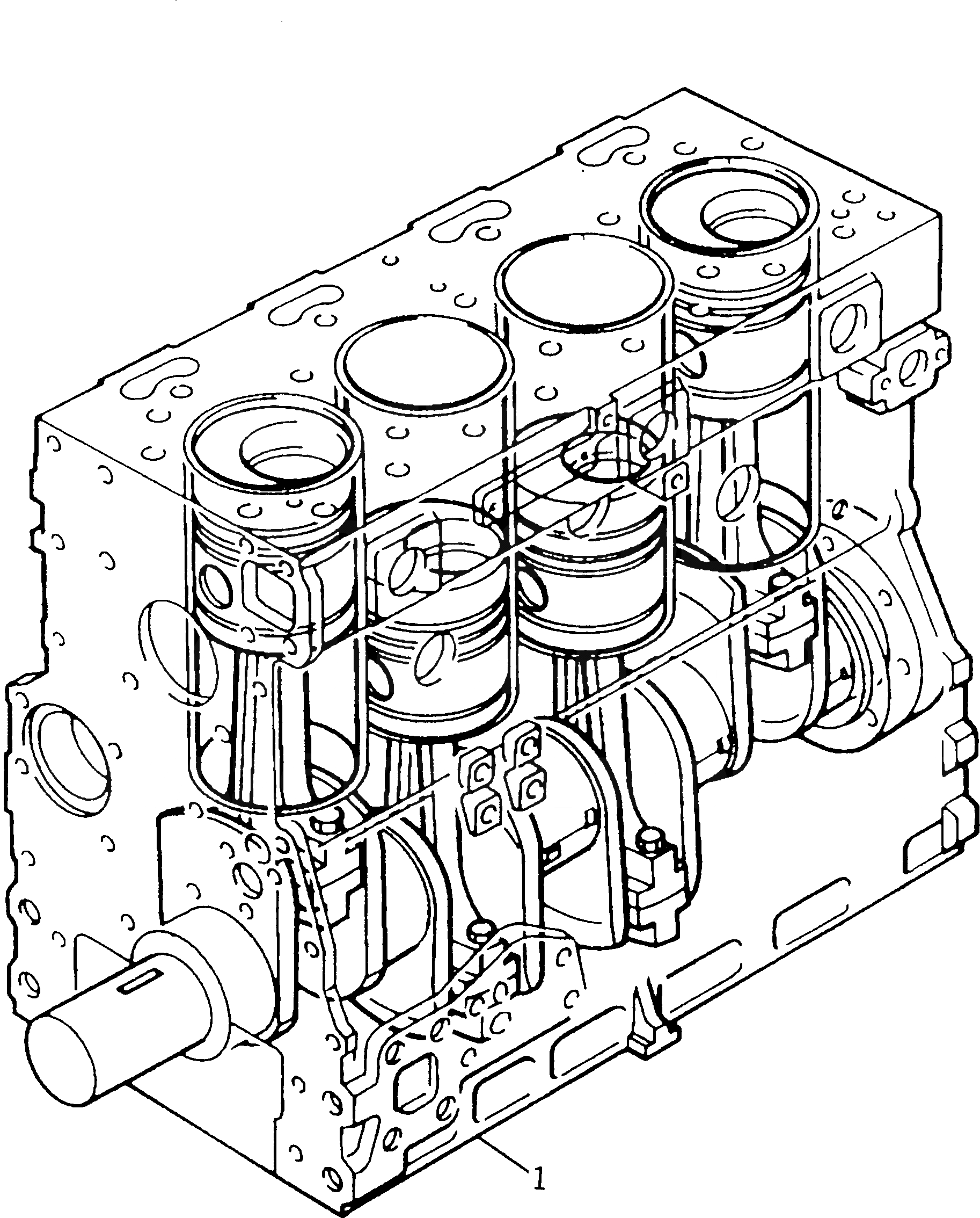 Схема запчастей Komatsu 1004-4TLR - КОРОТК. ДВИГАТЕЛЬ БЛОК ЦИЛИНДРОВ