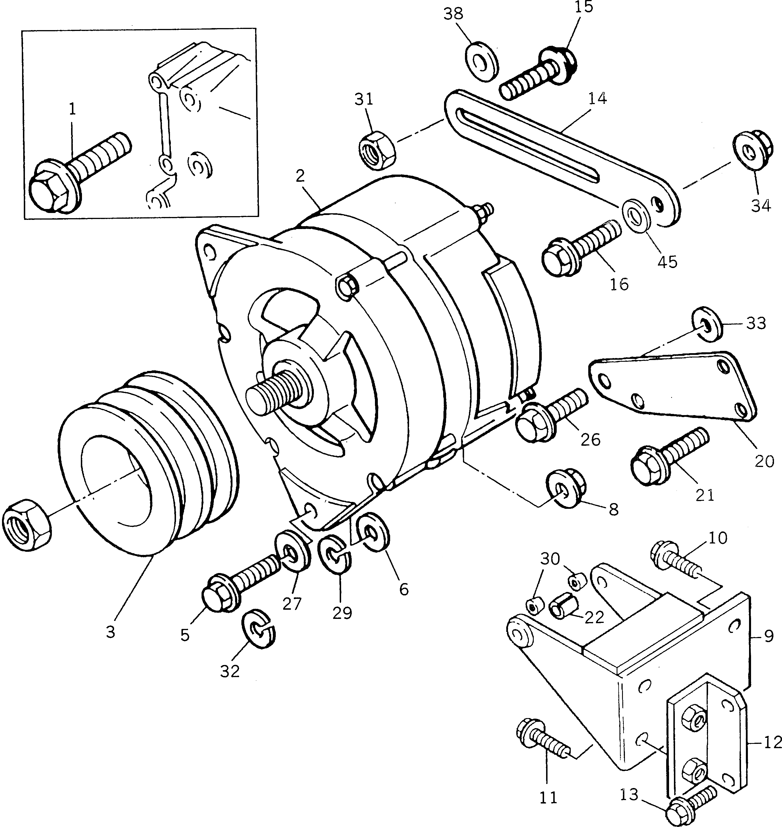 Схема запчастей Komatsu 1004-4TLR - ГЕНЕРАТОР И ГЕНЕРАТОР АКСЕССУАРЫ