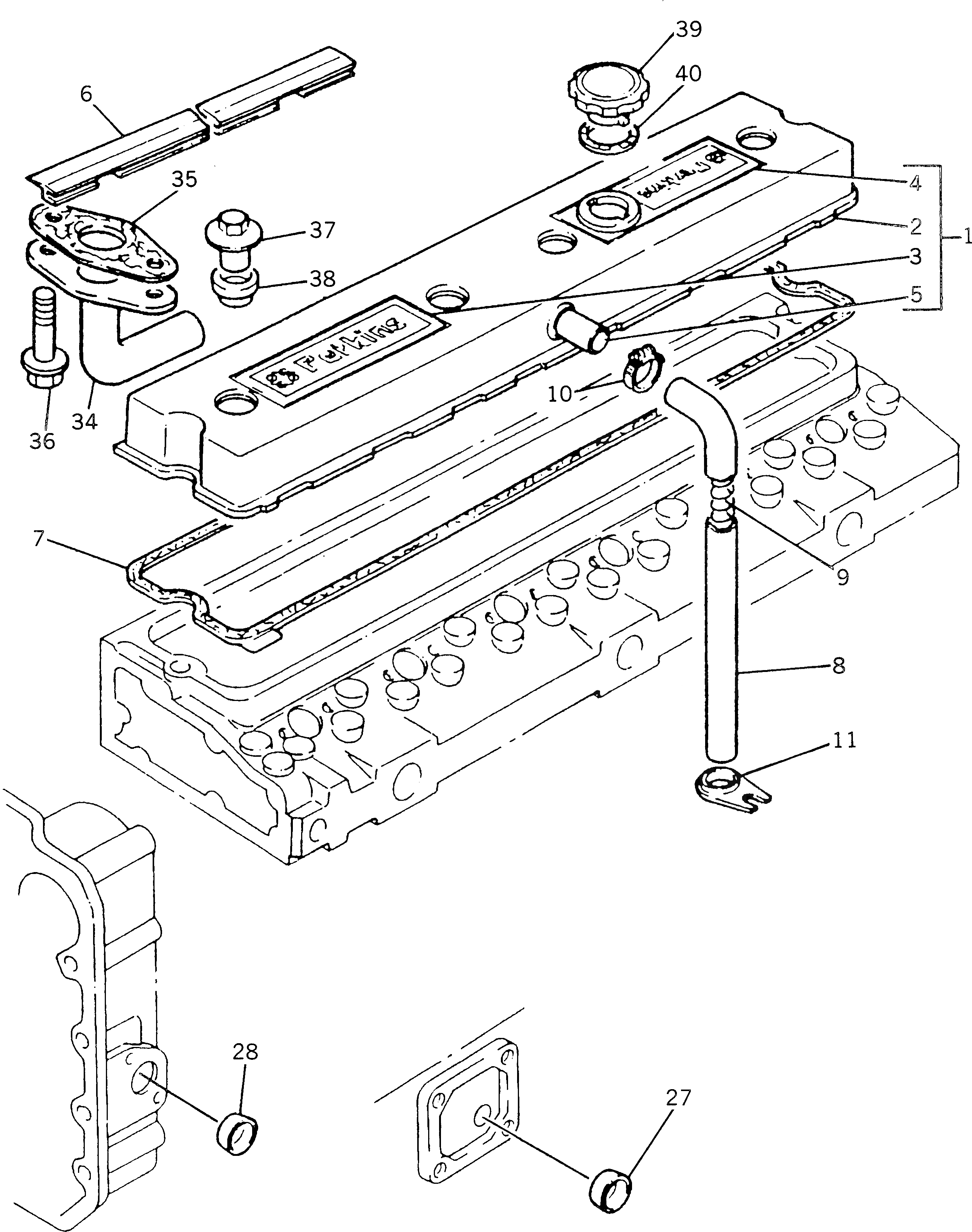 Схема запчастей Komatsu 1006-6T-C - ГОЛОВКА ЦИЛИНДРОВ COVER ГОЛОВКА ЦИЛИНДРОВ